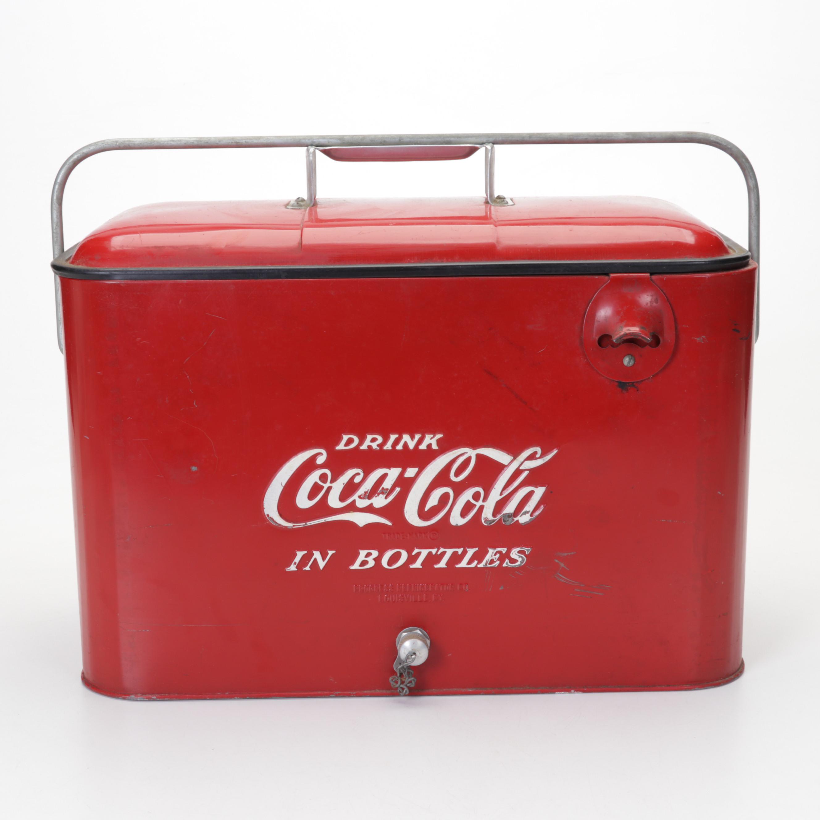 Progress Refrigerator Co. Portable Coca-Cola "Airline" Cooler, Mid-20th Century