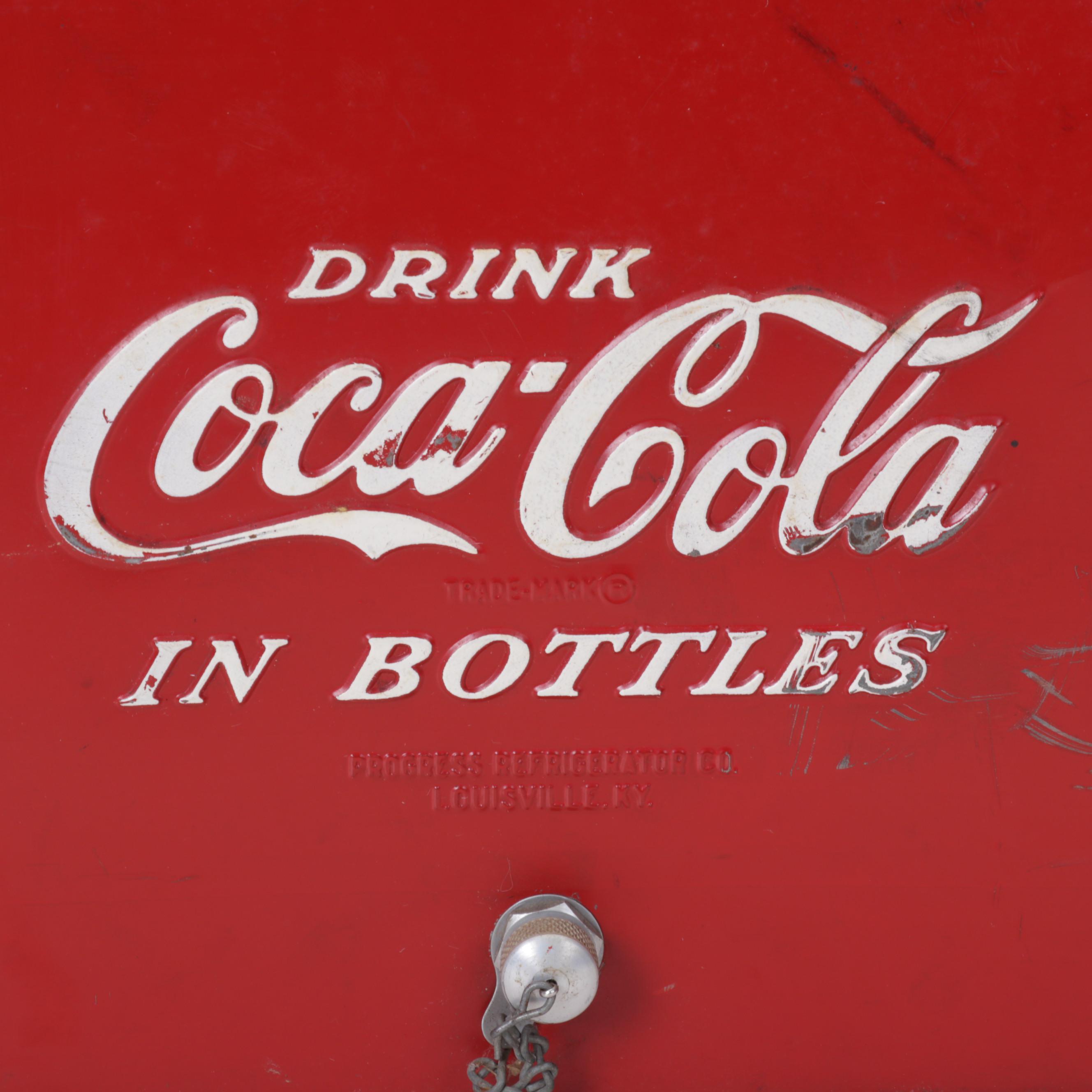 Progress Refrigerator Co. Portable Coca-Cola "Airline" Cooler, Mid-20th Century