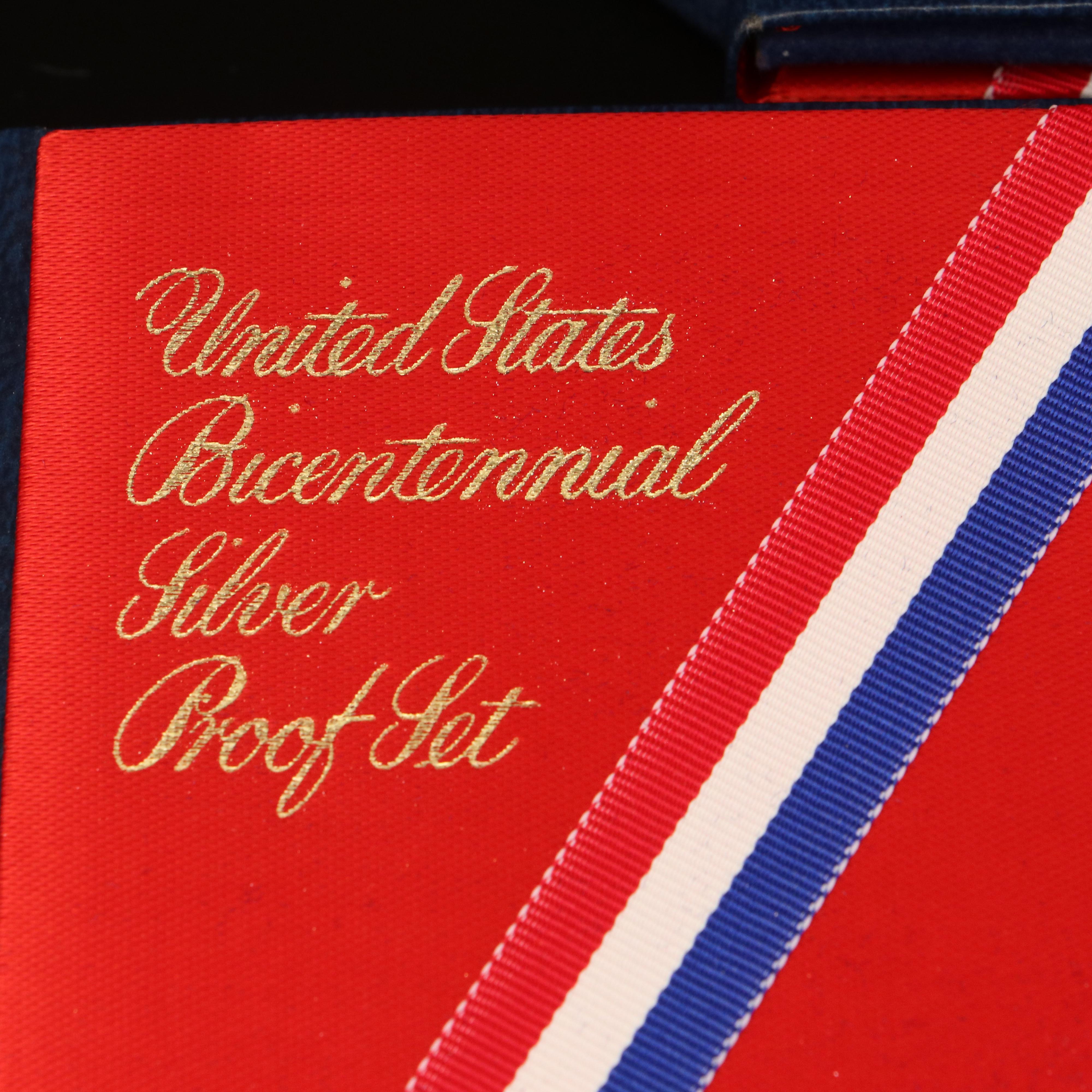 Group of Seven Three Piece Bicentennial Silver - Clad Proof Sets