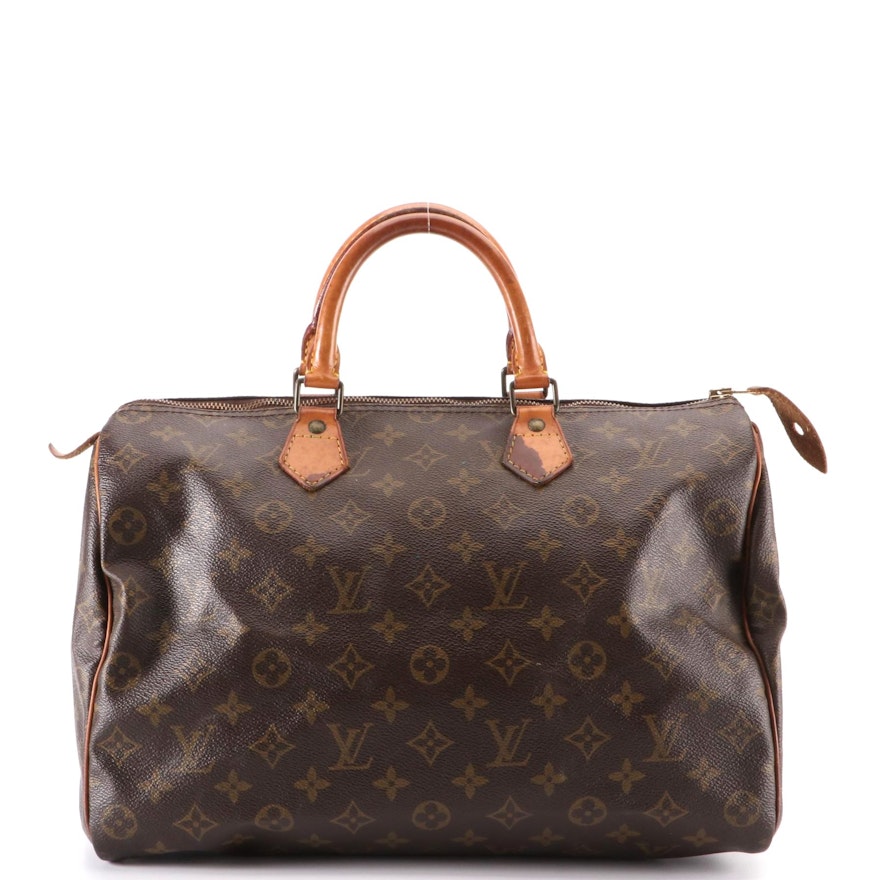 Louis Vuitton Speedy 35 in Monogram Canvas and Vachetta Leather