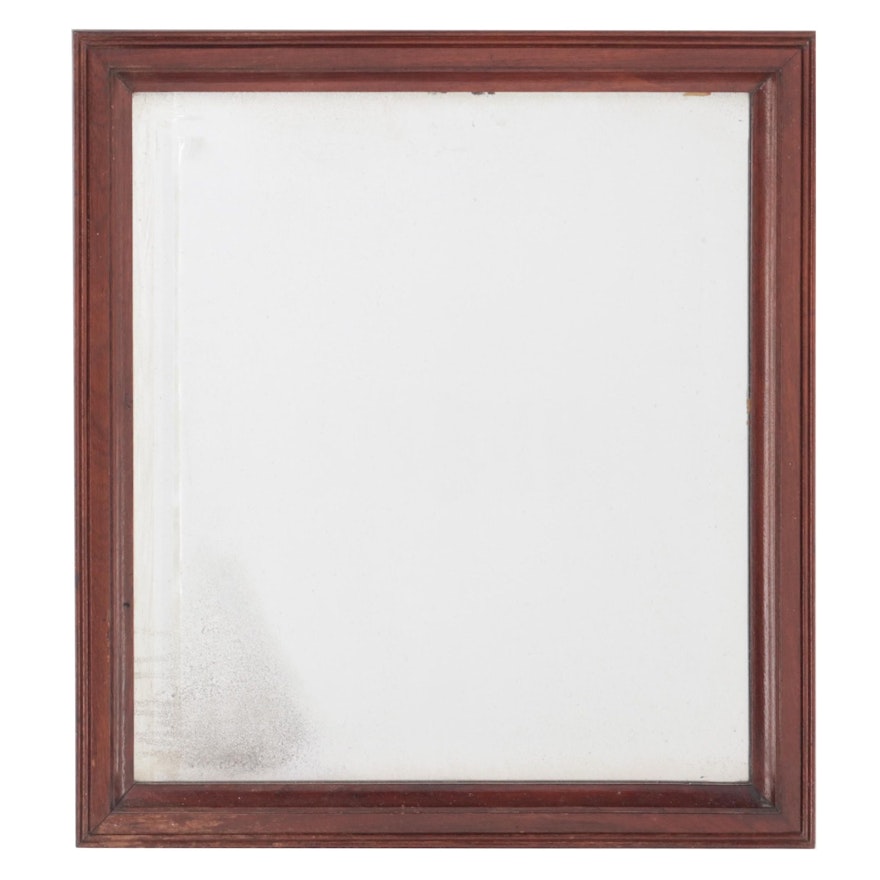 Victorian Rectangular Wooden Framed Mirror, Late 19th/ Early 20th Century