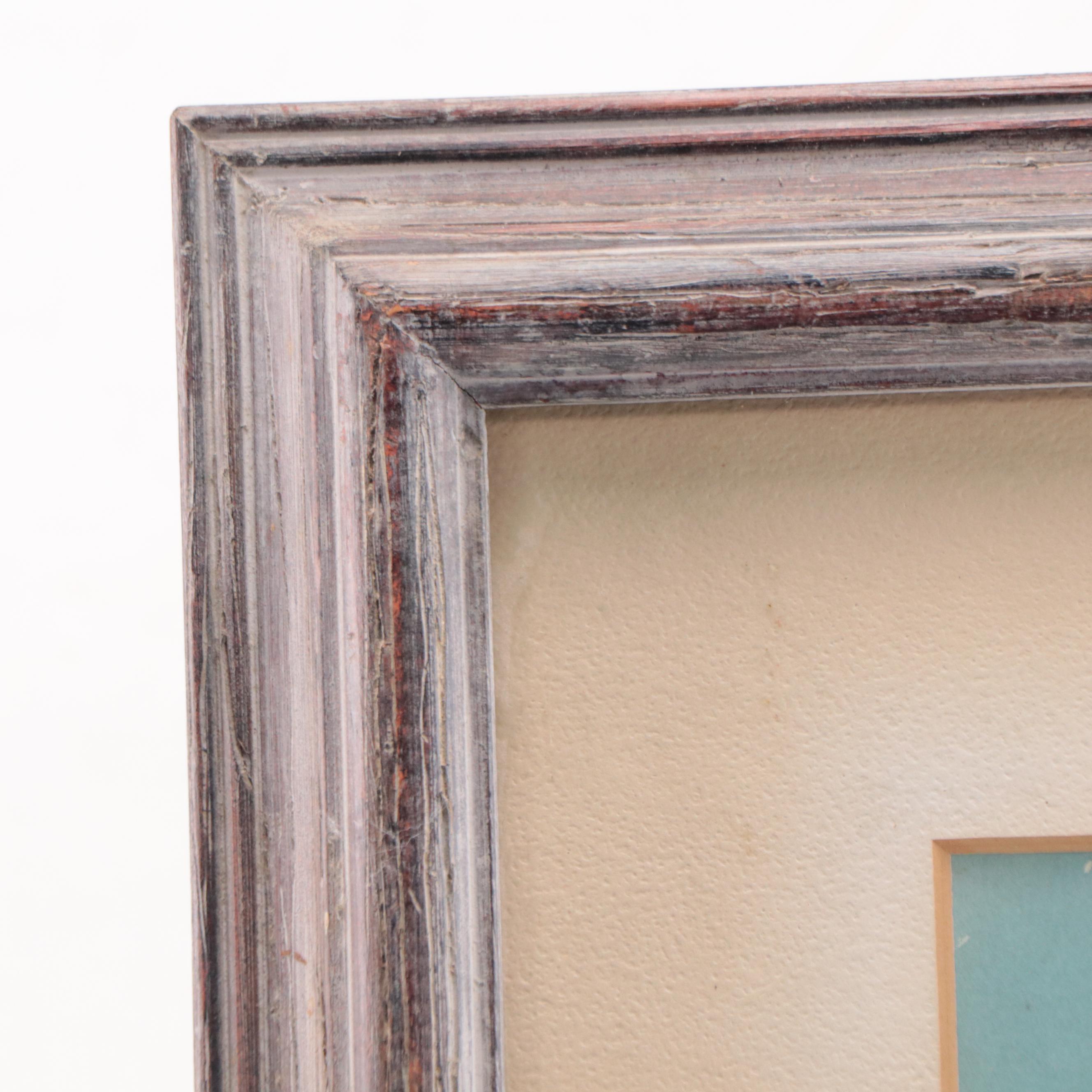 Austin Deuel Nocturne Desert Landscape Gouache Painting