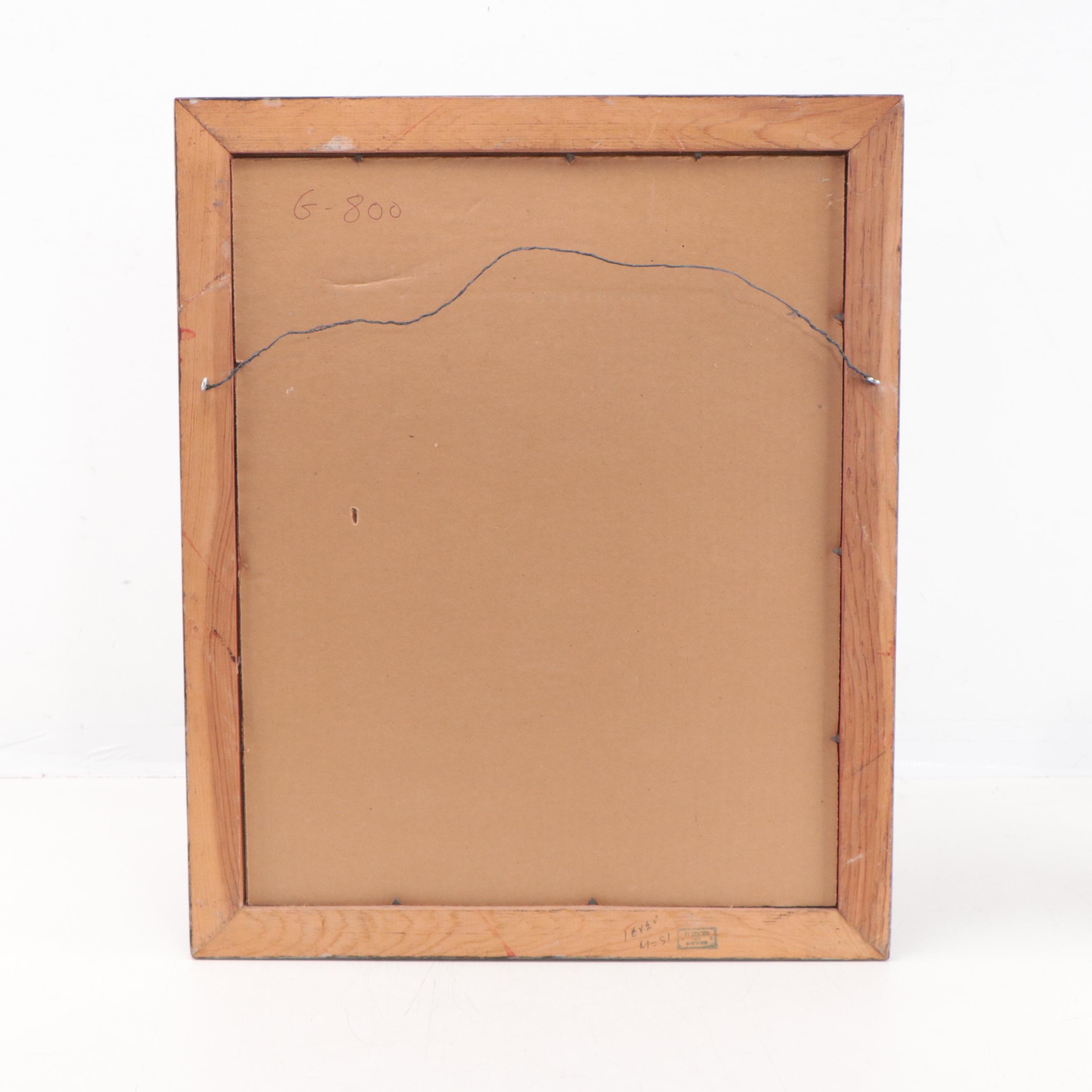 Austin Deuel Nocturne Desert Landscape Gouache Painting