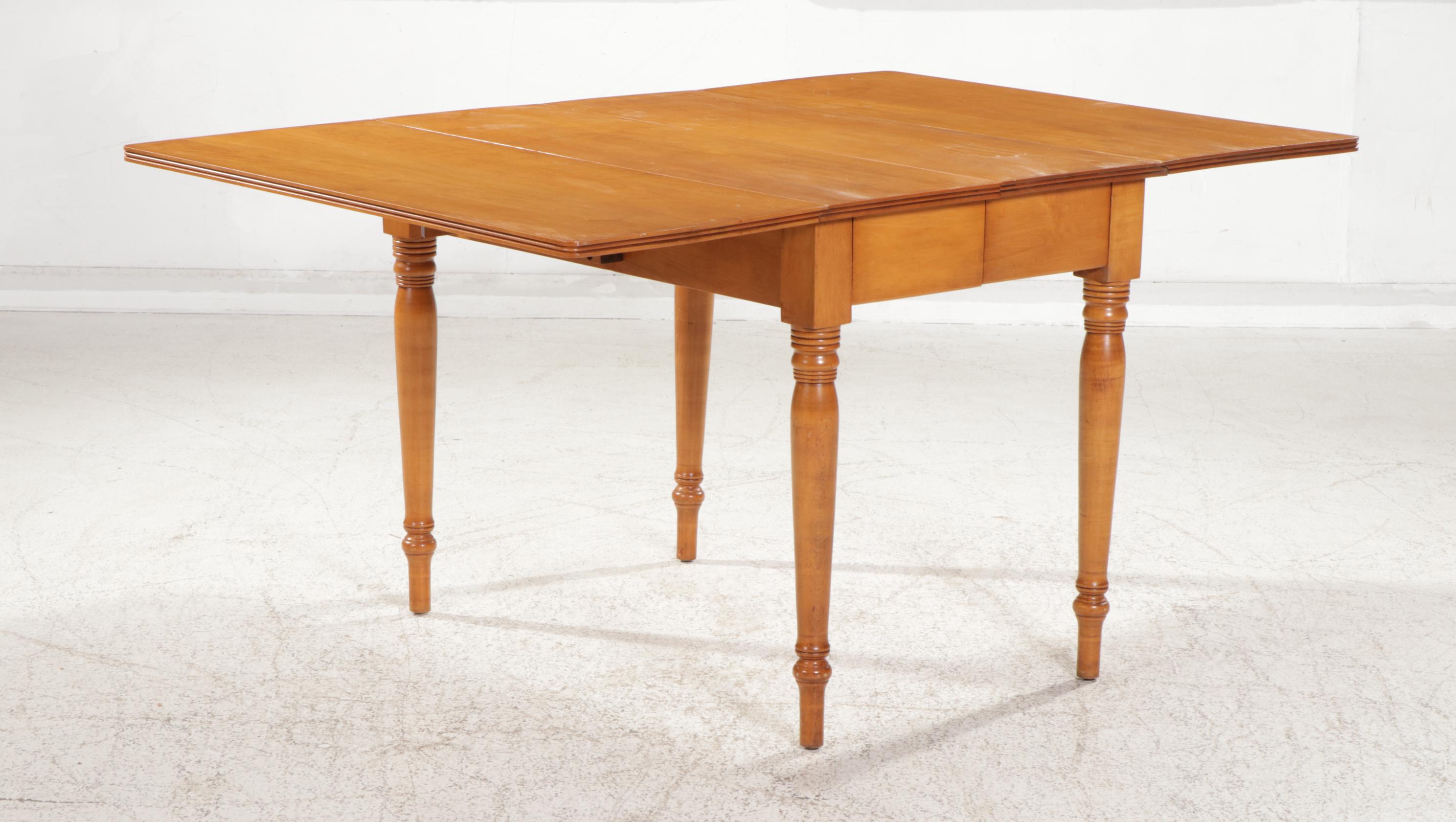 Conant Ball Maple Drop Leaf Dining Table, Mid to Late 20th Century