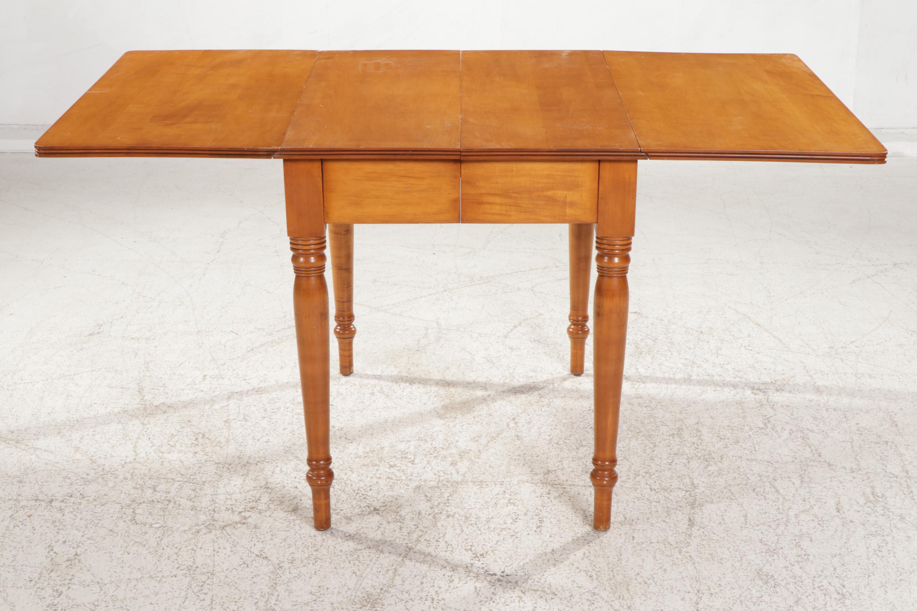 Conant Ball Maple Drop Leaf Dining Table, Mid to Late 20th Century