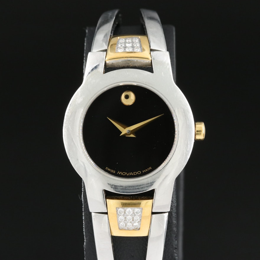 Diamond Movado Amarosa Two - Tone Wristwatch