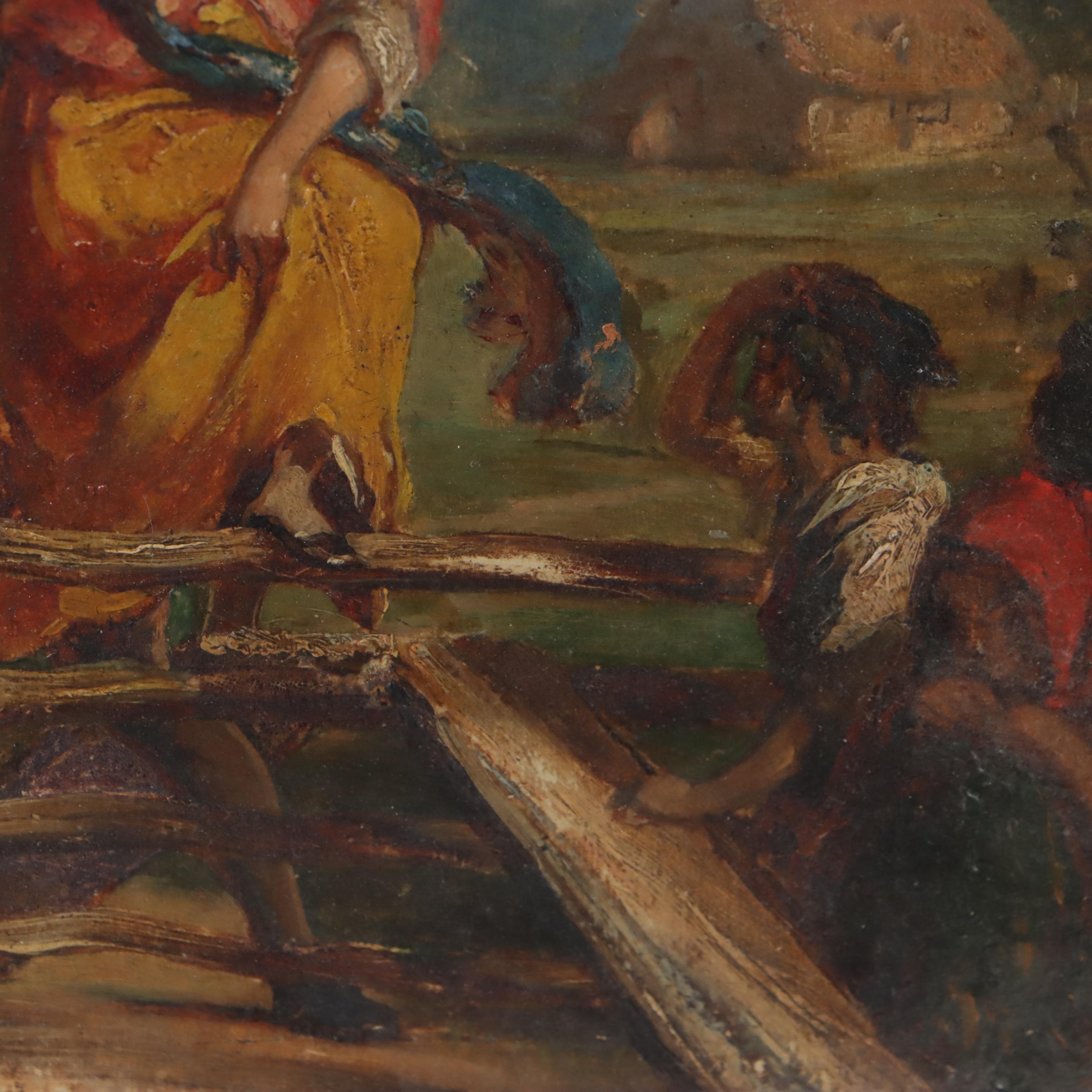 Narrative Countryside Oil Painting, Late 18th Century