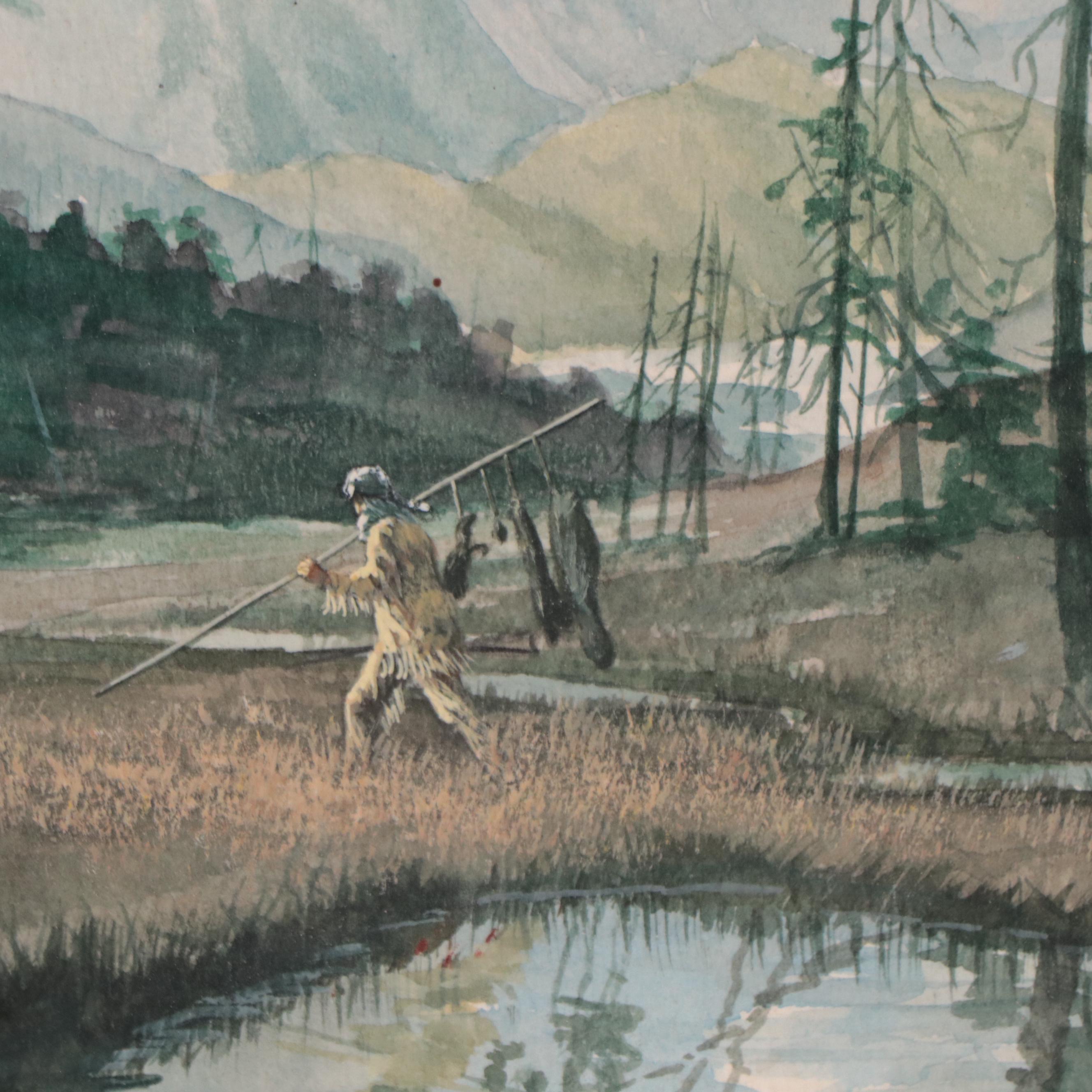 Gerry Metz Watercolor Painting "Good Day's Catch"