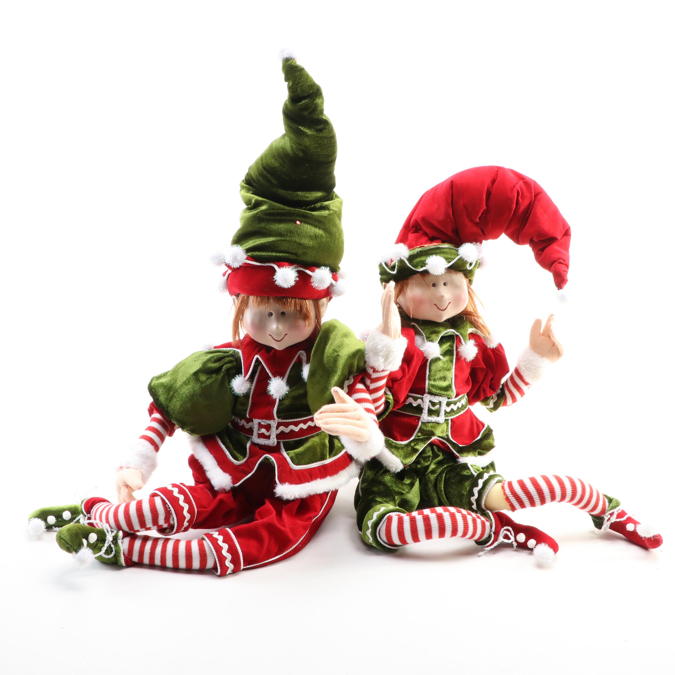 RAZ Imports Seated Elf Dolls