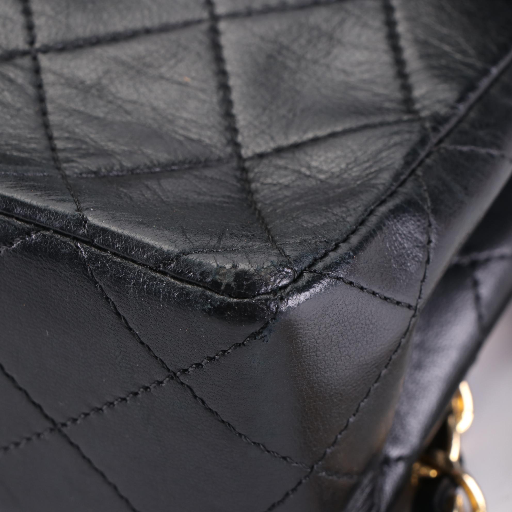 Chanel Mini Classic Flap Bag in Black Quilted Lambskin Leather