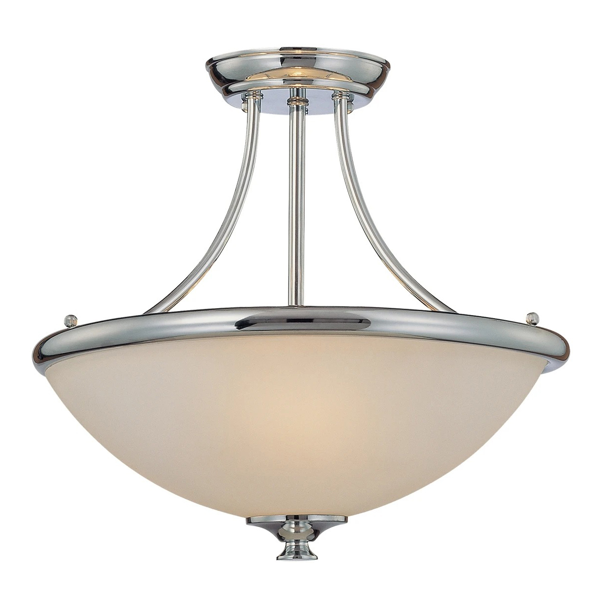Millennium Lighting Chrome Finish Three-Light Semi-Flush Mount Ceiling Light