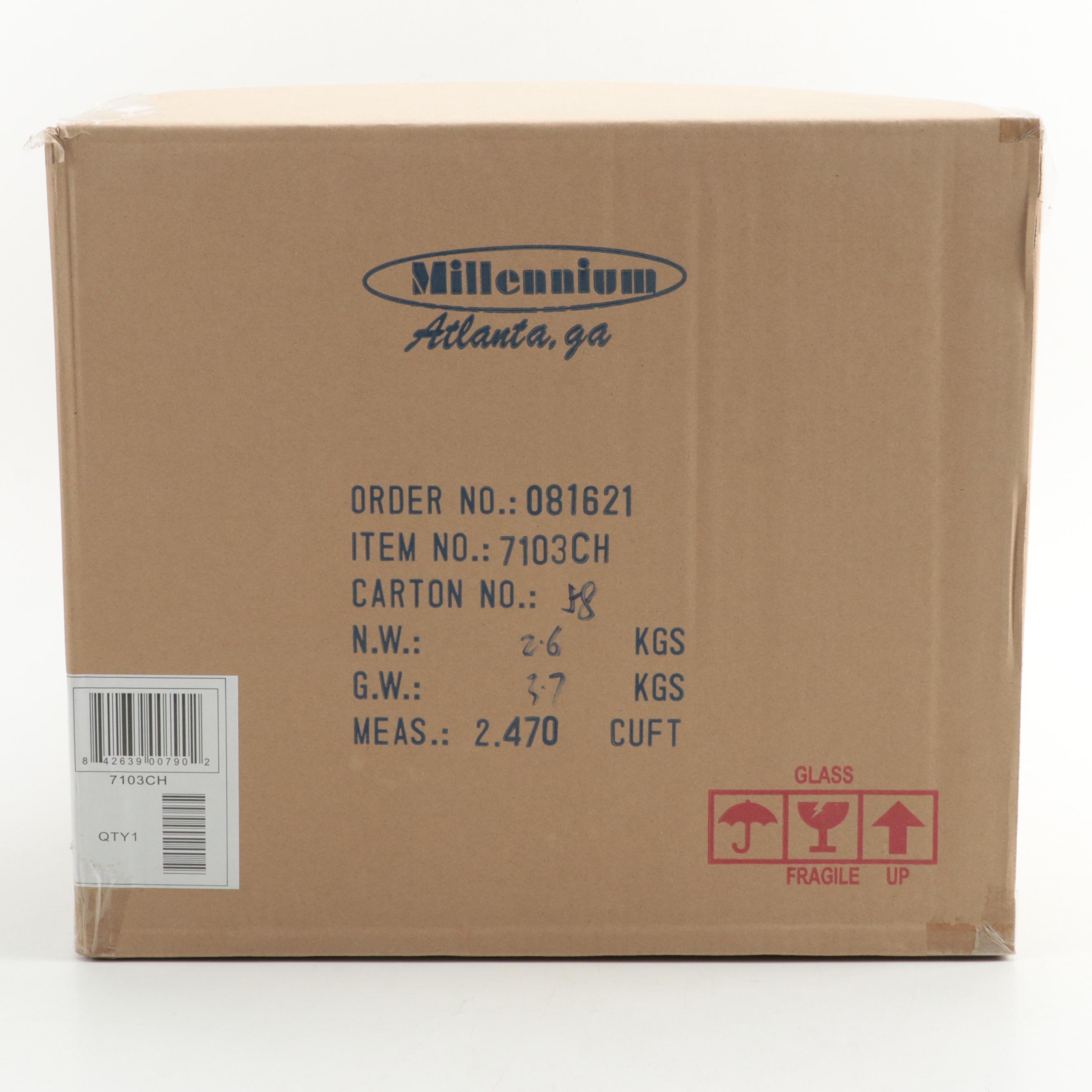 Millennium Lighting Chrome Finish Three-Light Semi-Flush Mount Ceiling Light