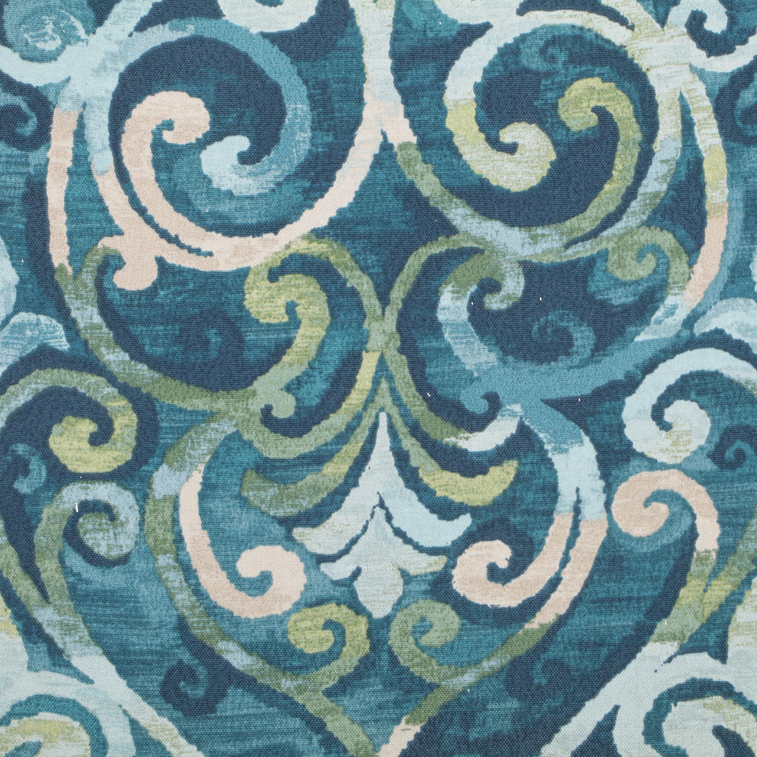 Pair of Faux-Bamboo Iron Patio Armchairs with Cushions