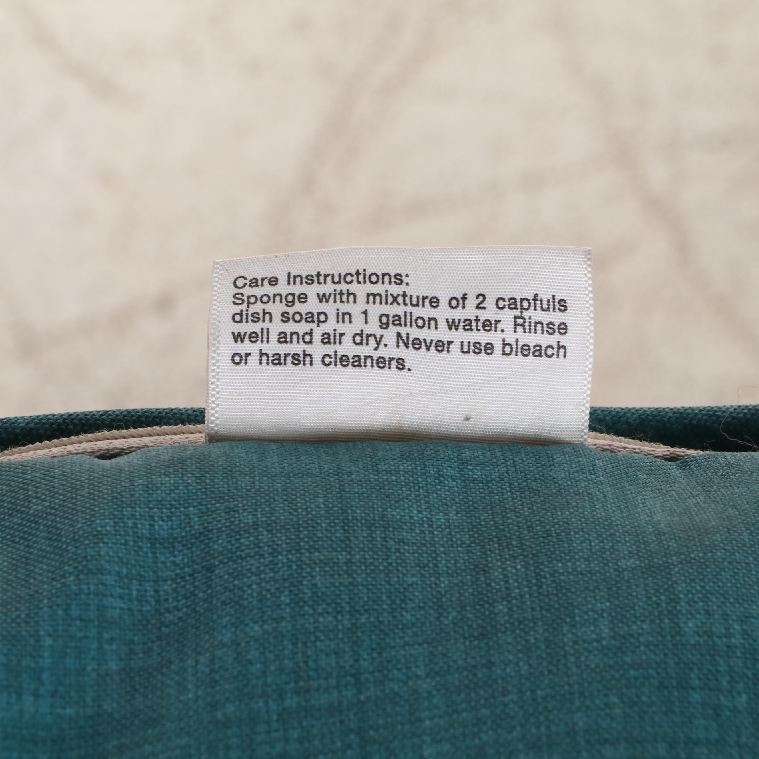 Pair of Faux-Bamboo Iron Patio Armchairs with Cushions