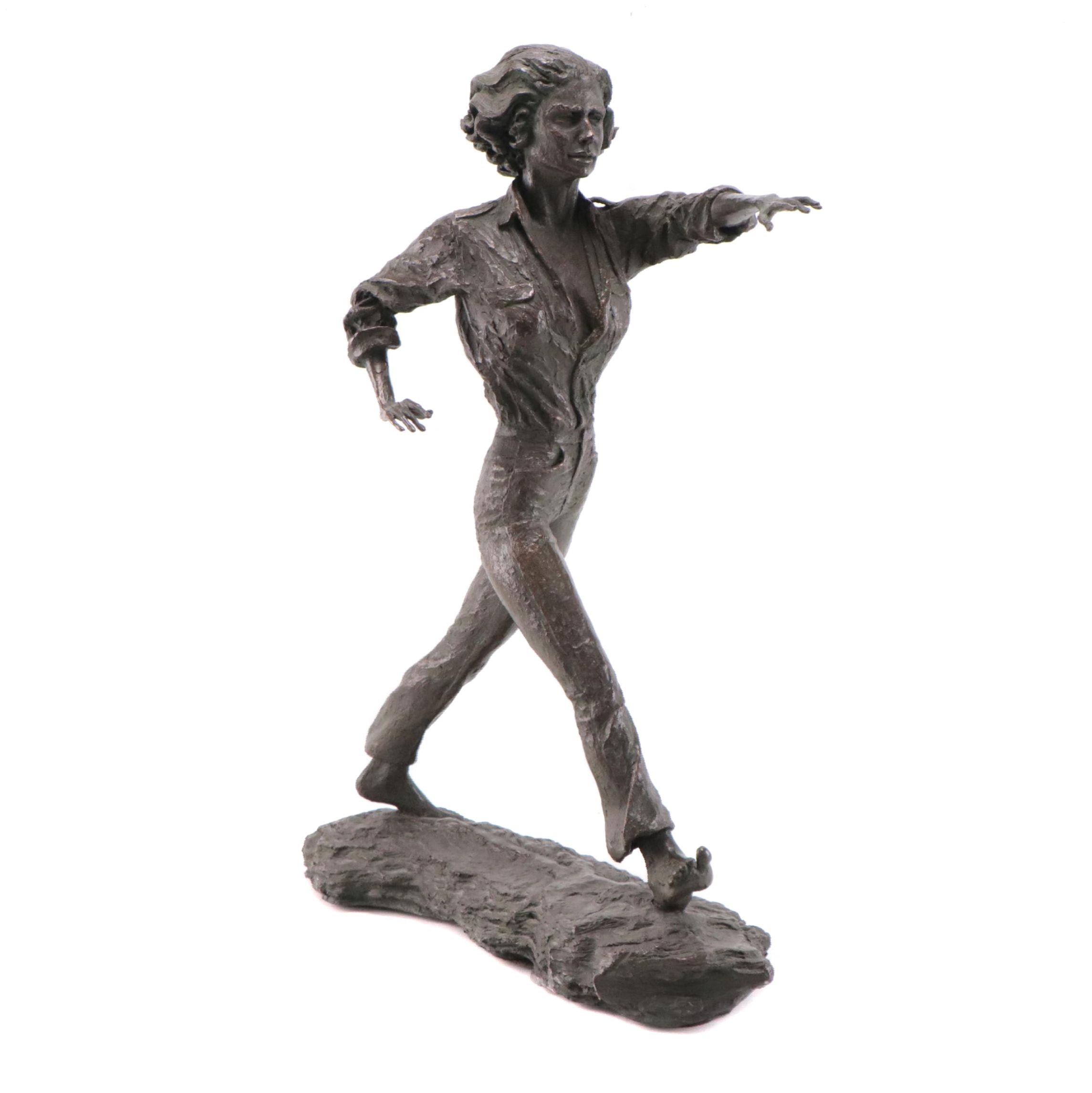 Marion Young Plaster Sculpture of Woman, 1976