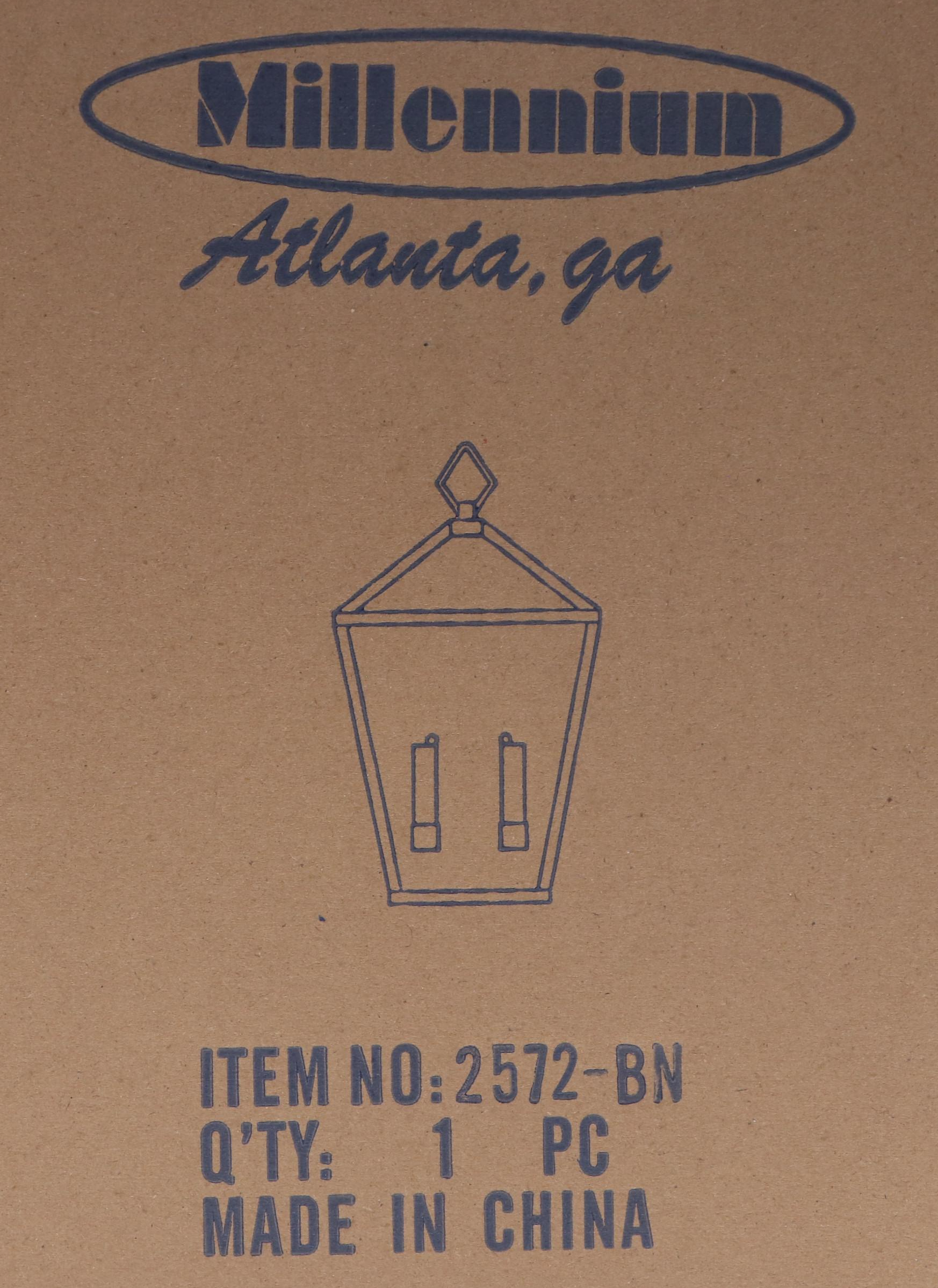 Two Millennium Lighting Brushed Nickel Finish Arnold Two-Light Bathroom Sconces