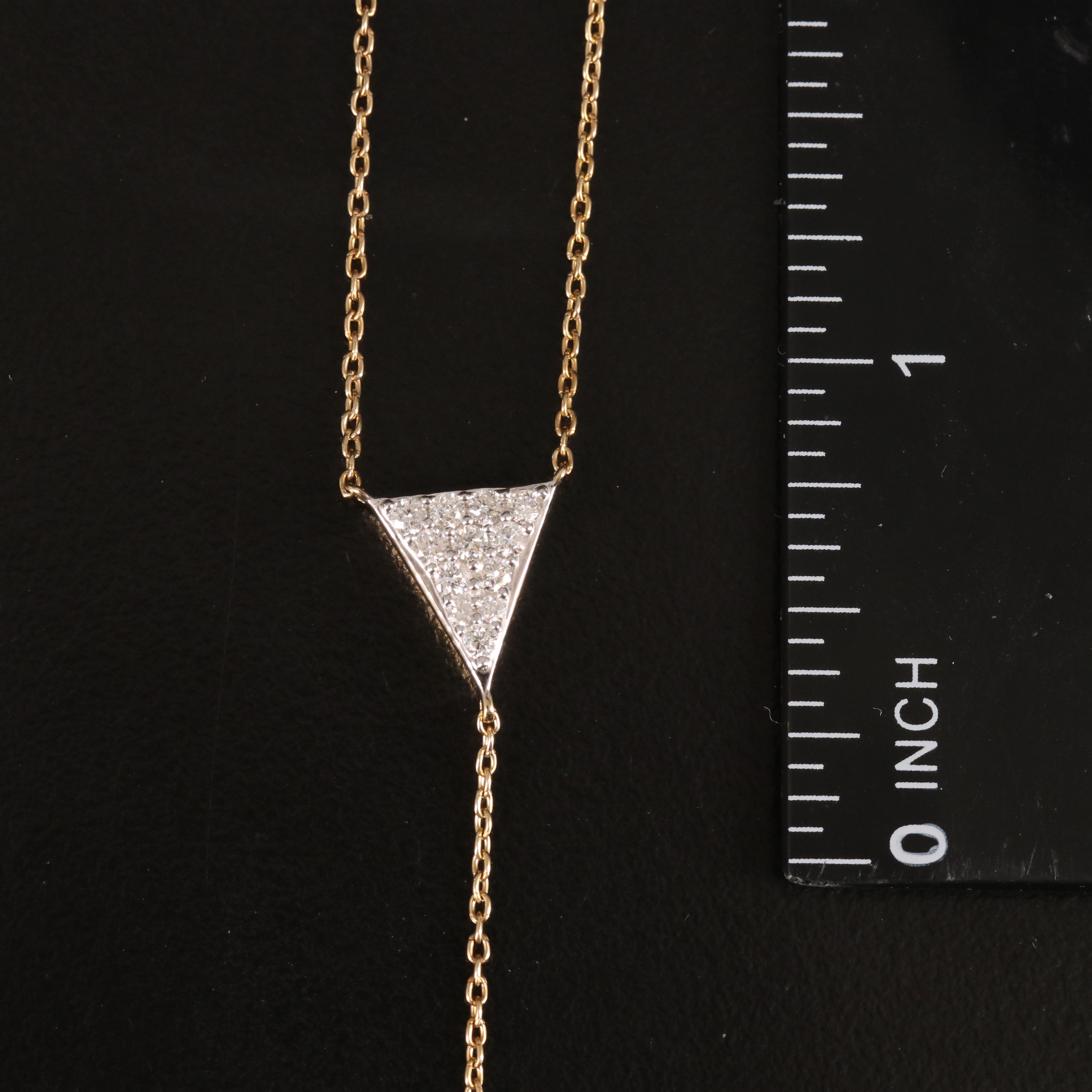 Sterling Diamond Lariat Necklace