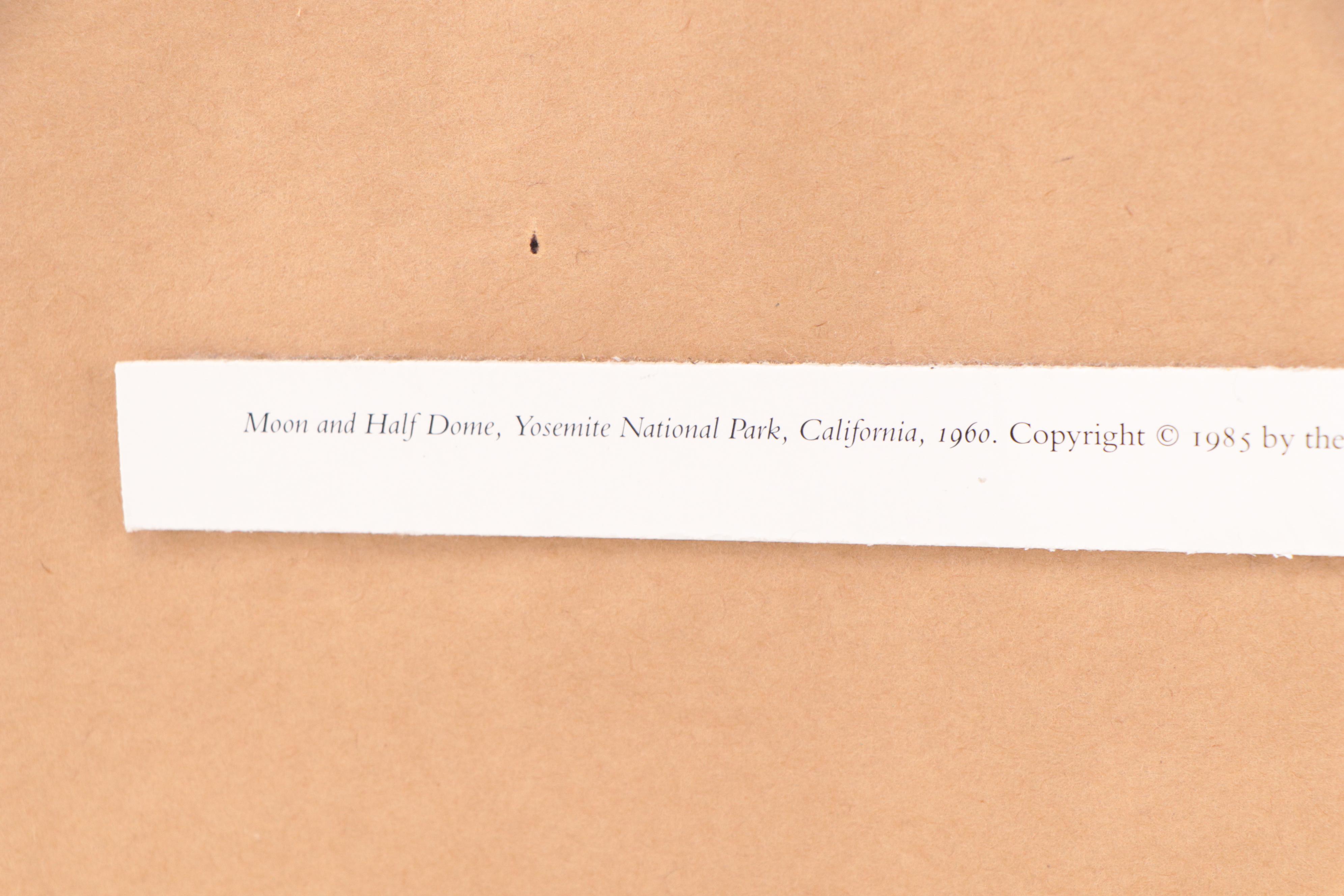 Offset Lithograph After Ansel Adams "Moon and Half Dome, Yosemite National Park"