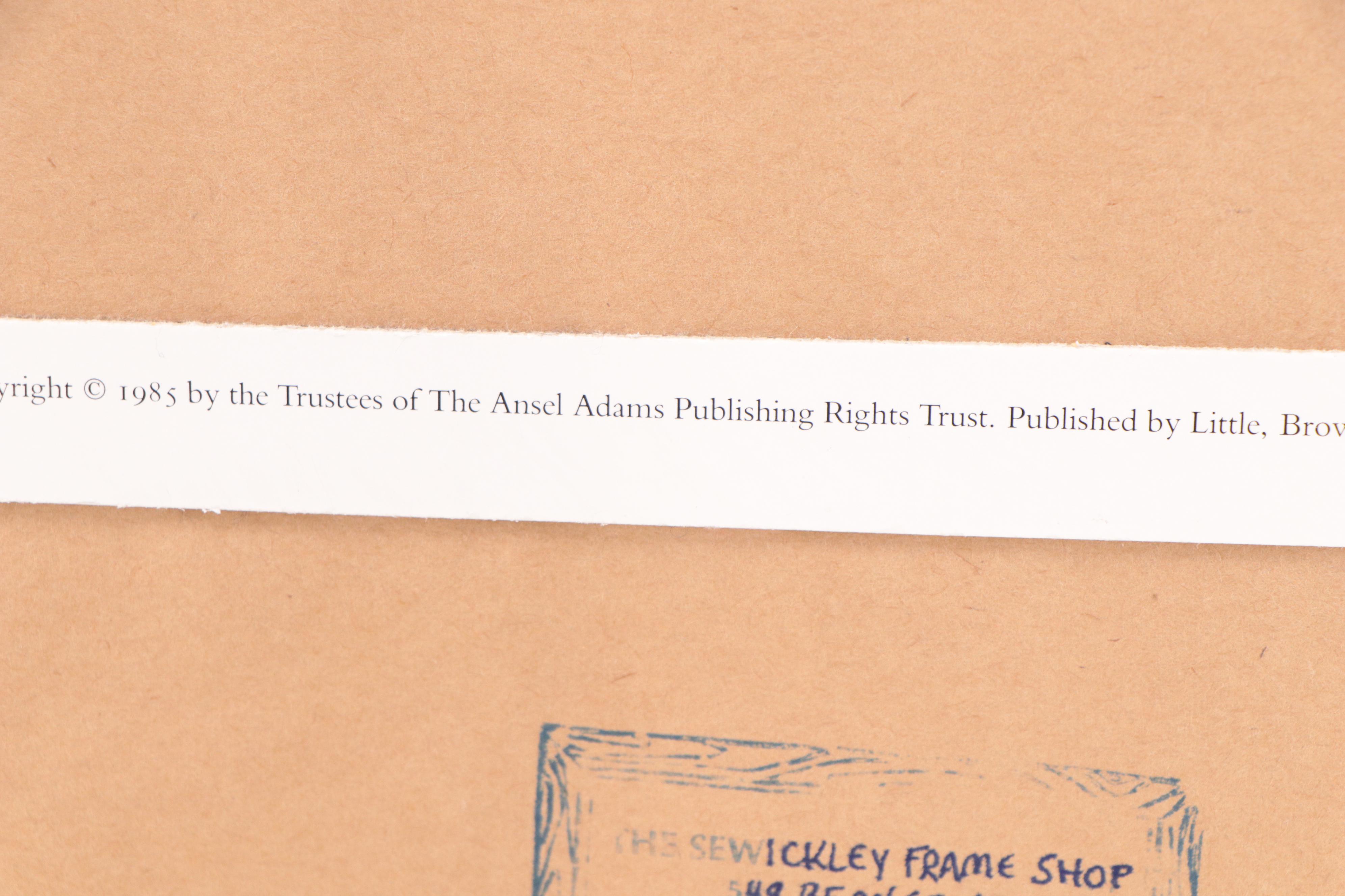 Offset Lithograph After Ansel Adams "Moon and Half Dome, Yosemite National Park"