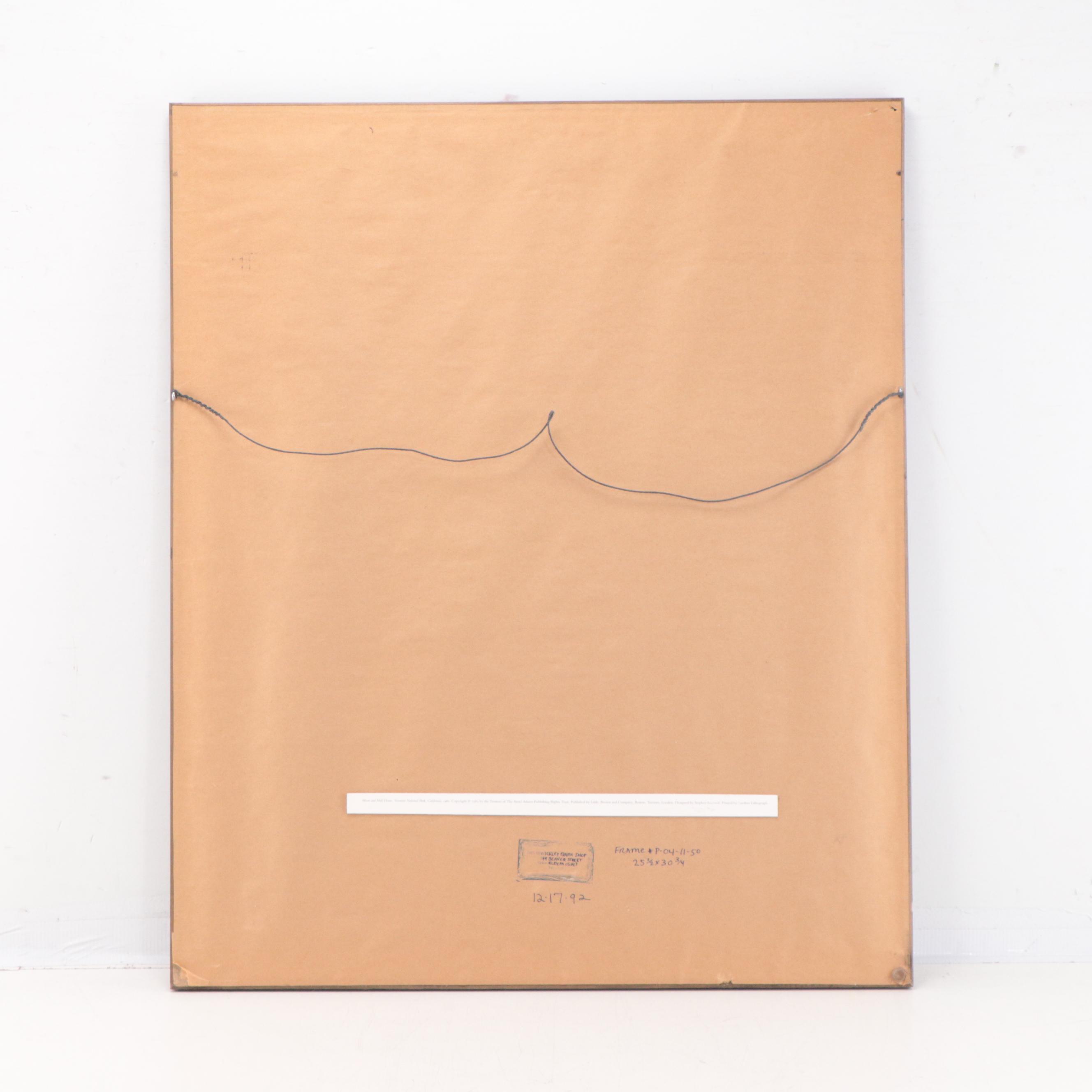 Offset Lithograph After Ansel Adams "Moon and Half Dome, Yosemite National Park"