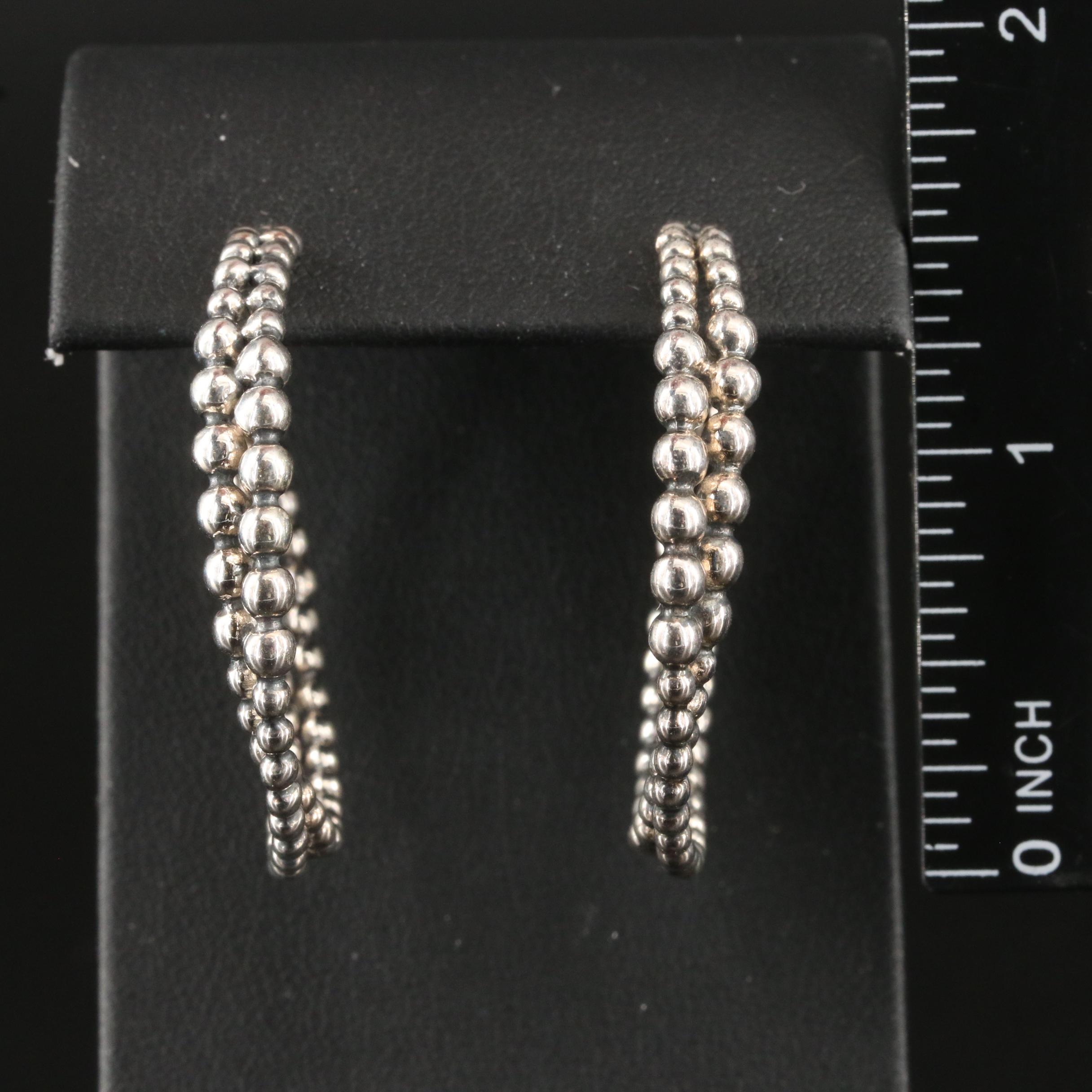 Michael Dawkins Sterling Hoop Earrings