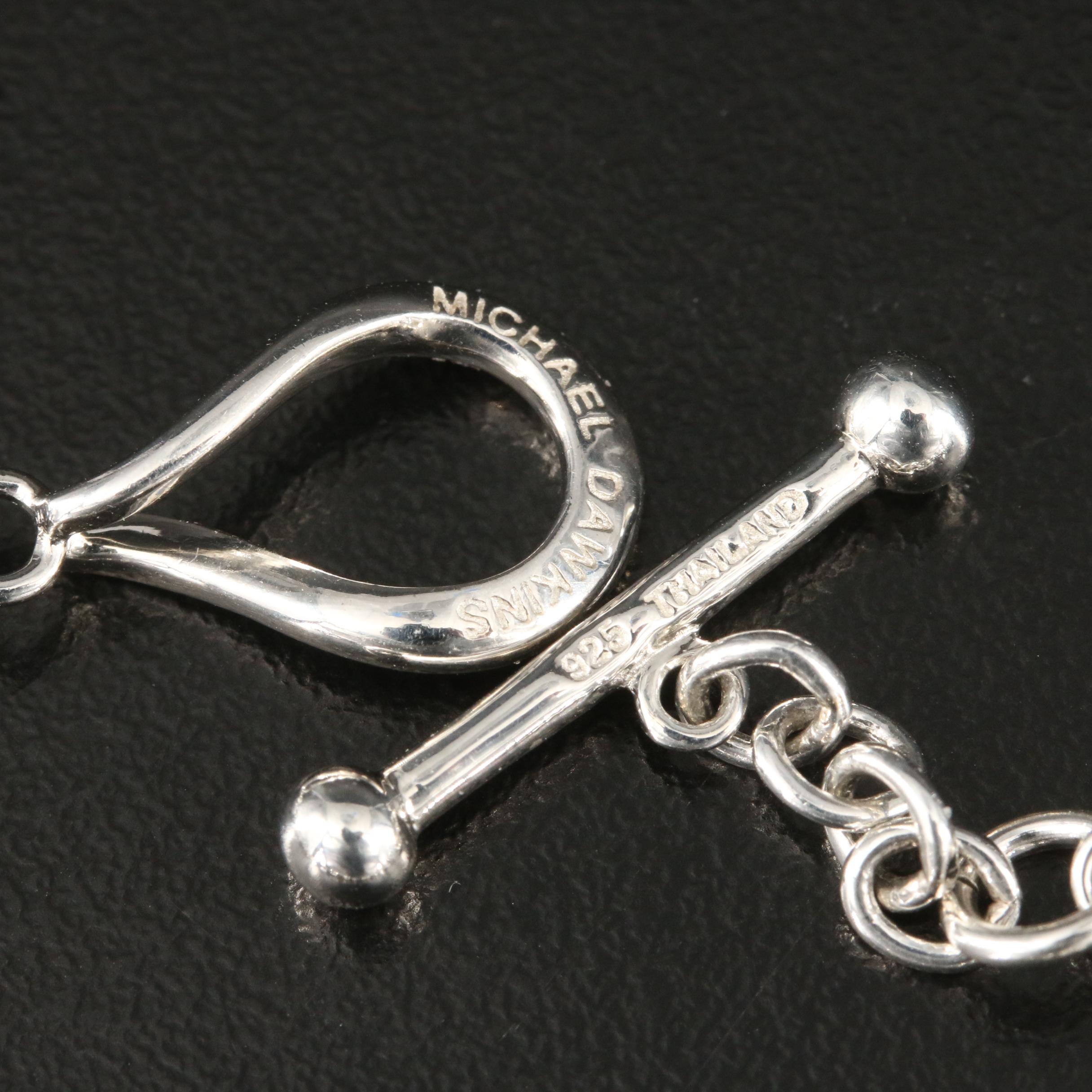 Michael Dawkins  Citrine and Mother-of- Pearl Sterling Necklace