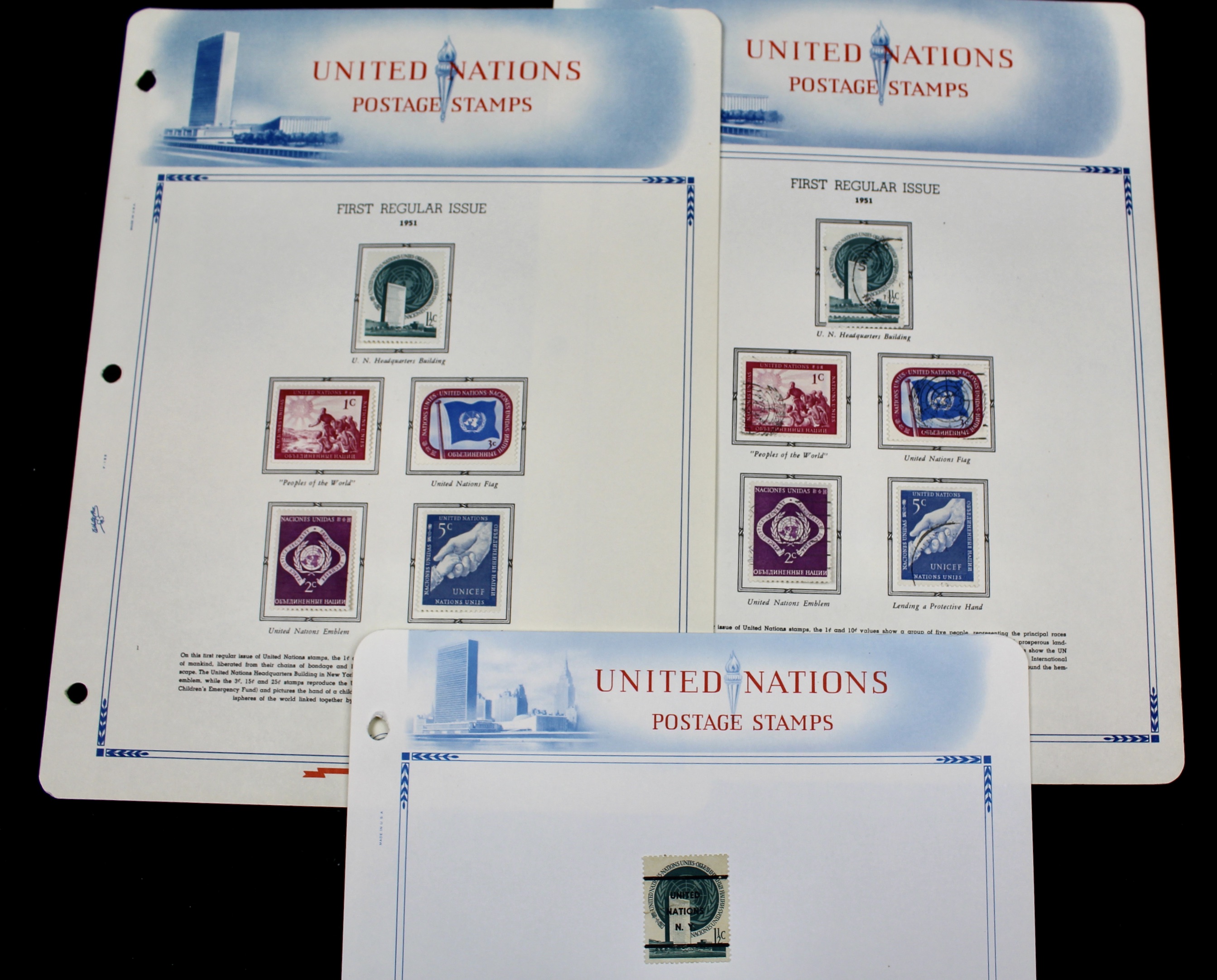 United Nations Postage Stamps, 1950s to 1990s
