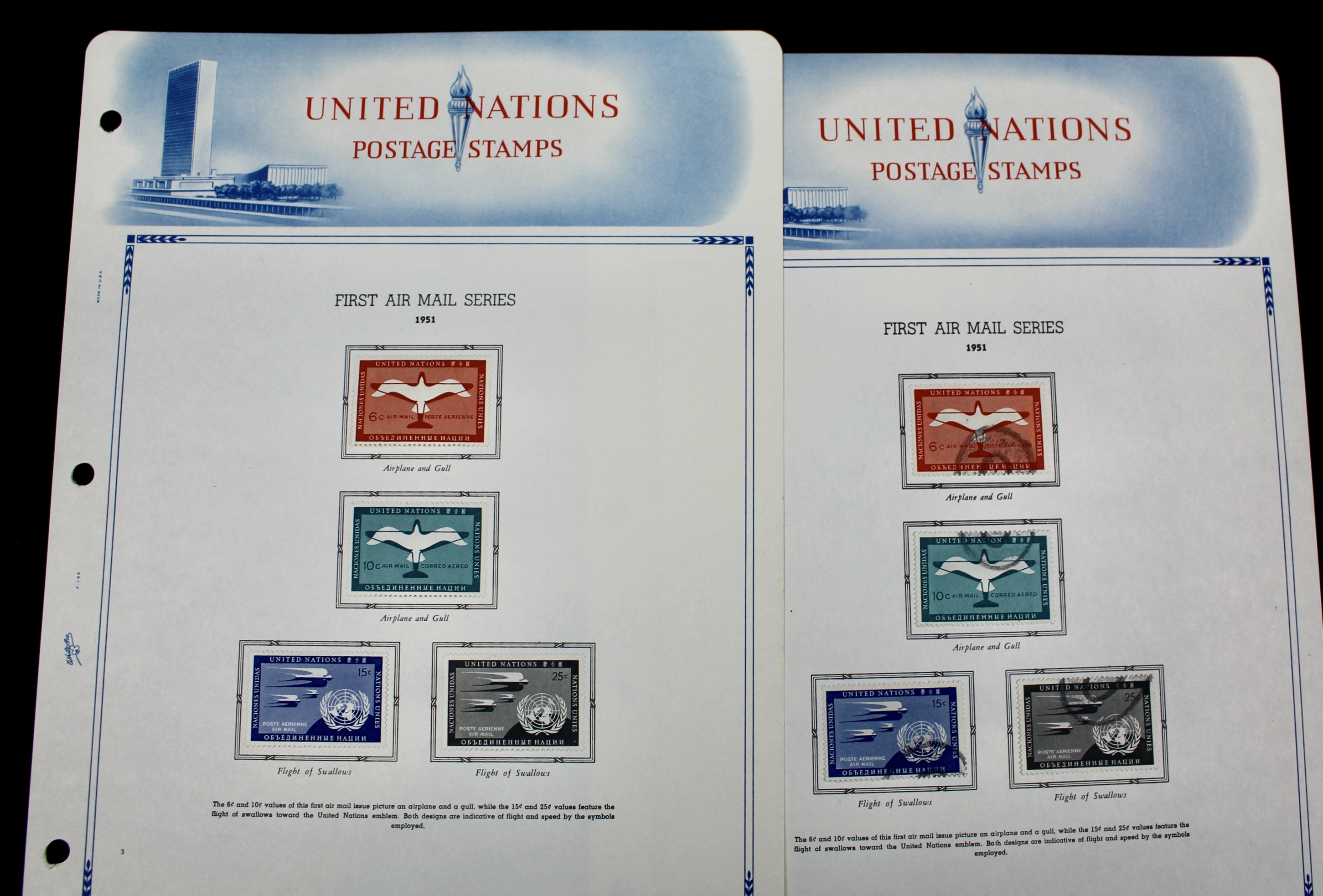 United Nations Postage Stamps, 1950s to 1990s