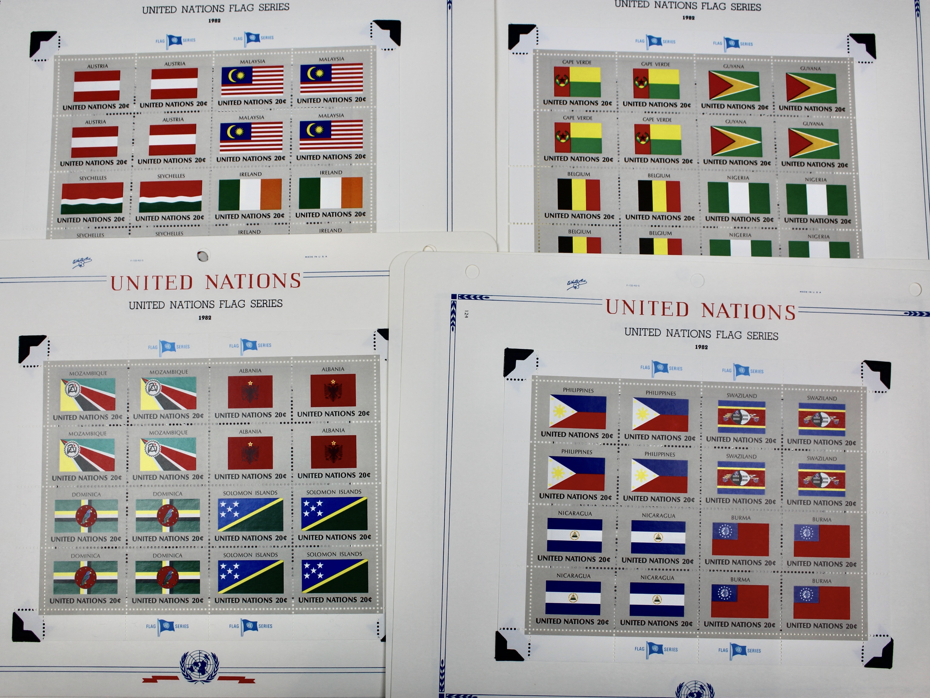 United Nations Postage Stamps, 1950s to 1990s