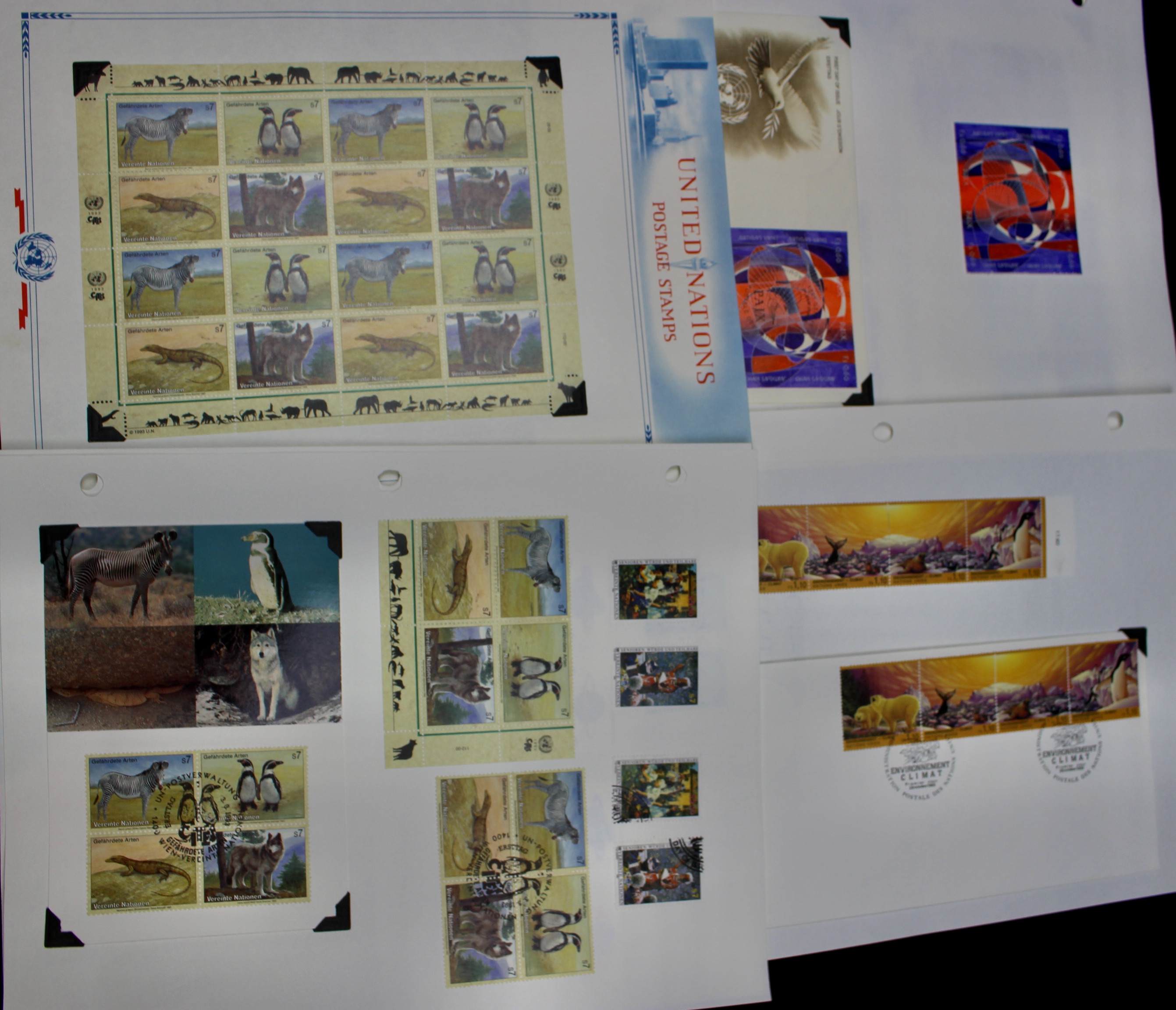 United Nations Postage Stamps, 1950s to 1990s