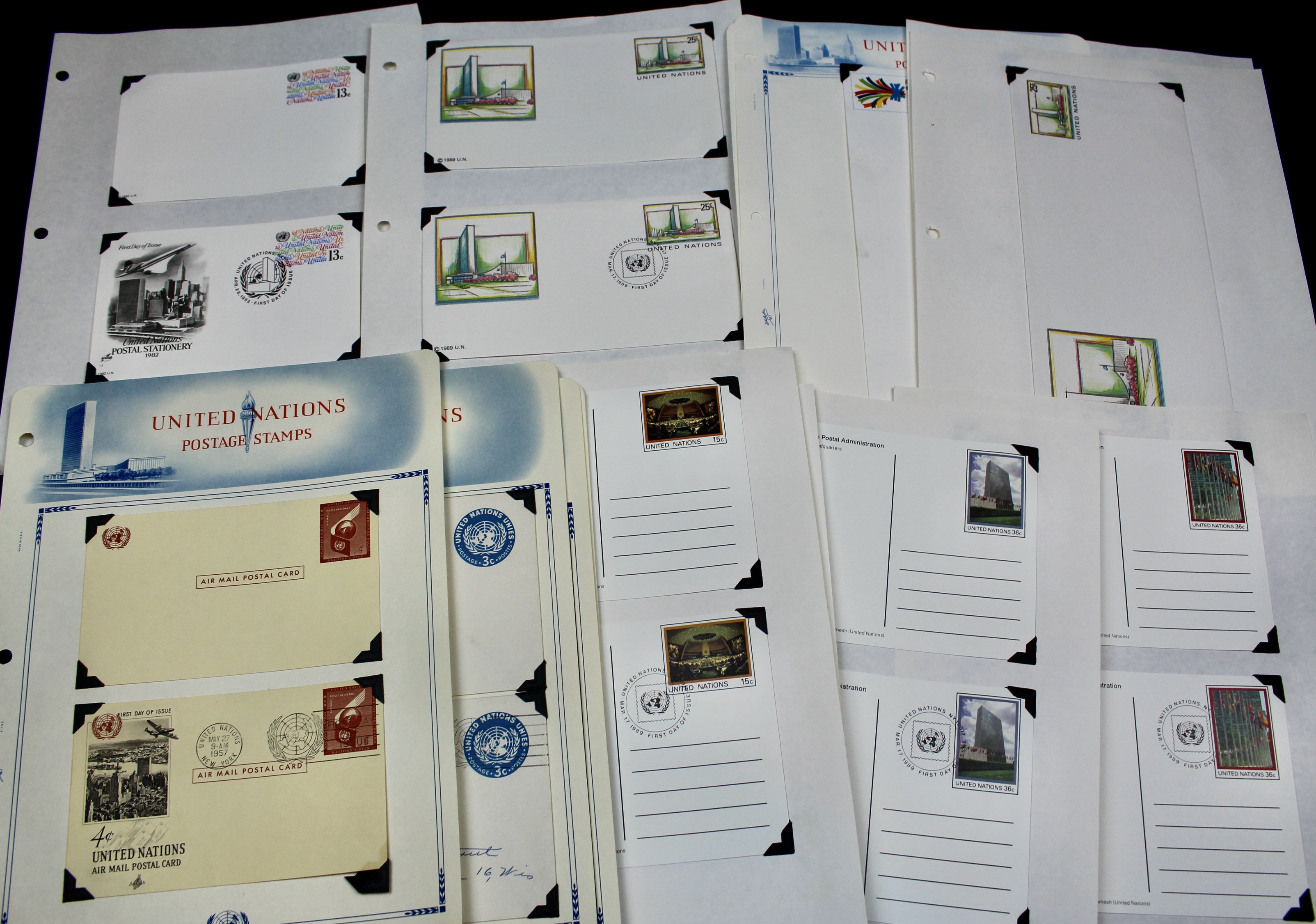 United Nations Postage Stamps, 1950s to 1990s