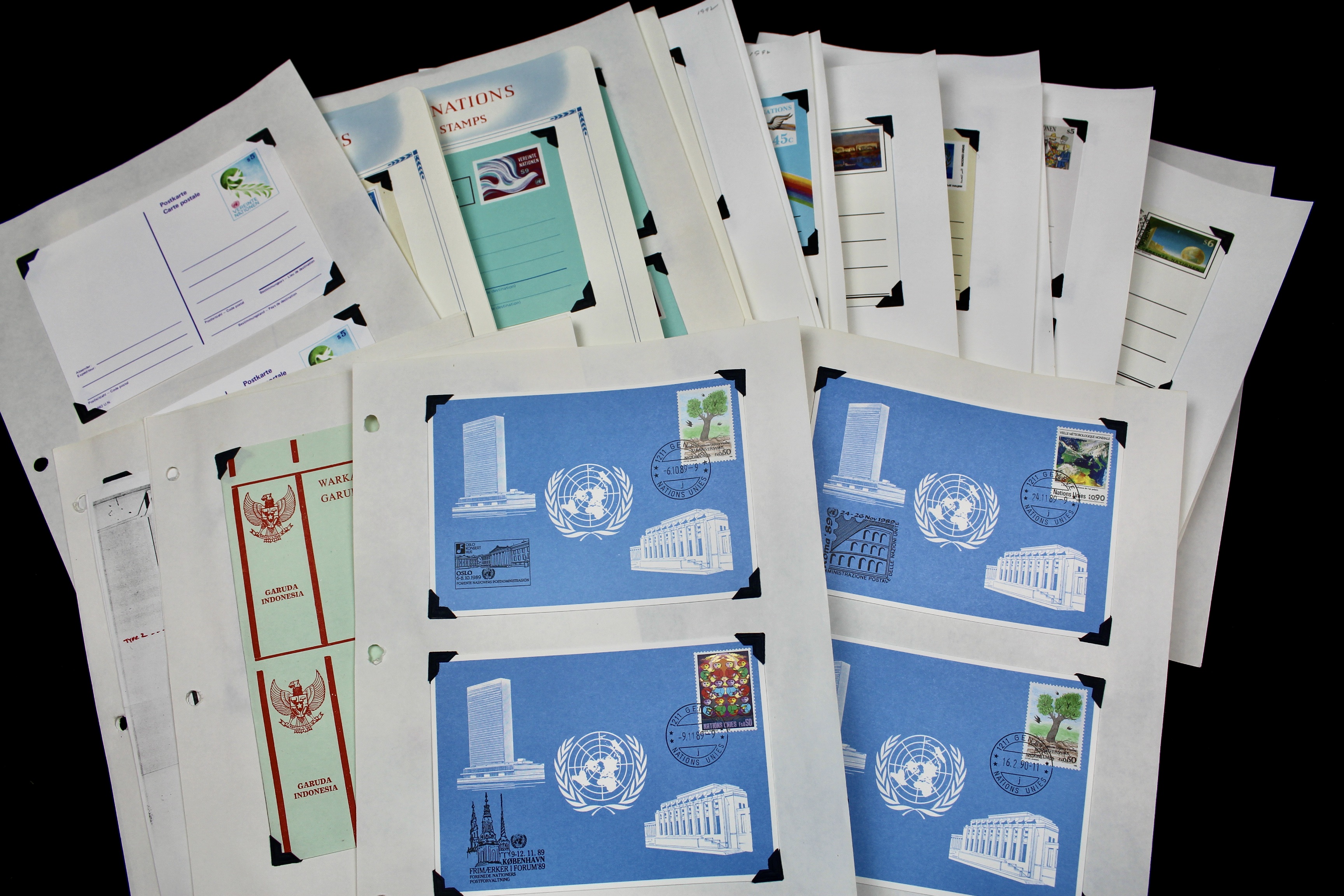 United Nations Postage Stamps, 1950s to 1990s