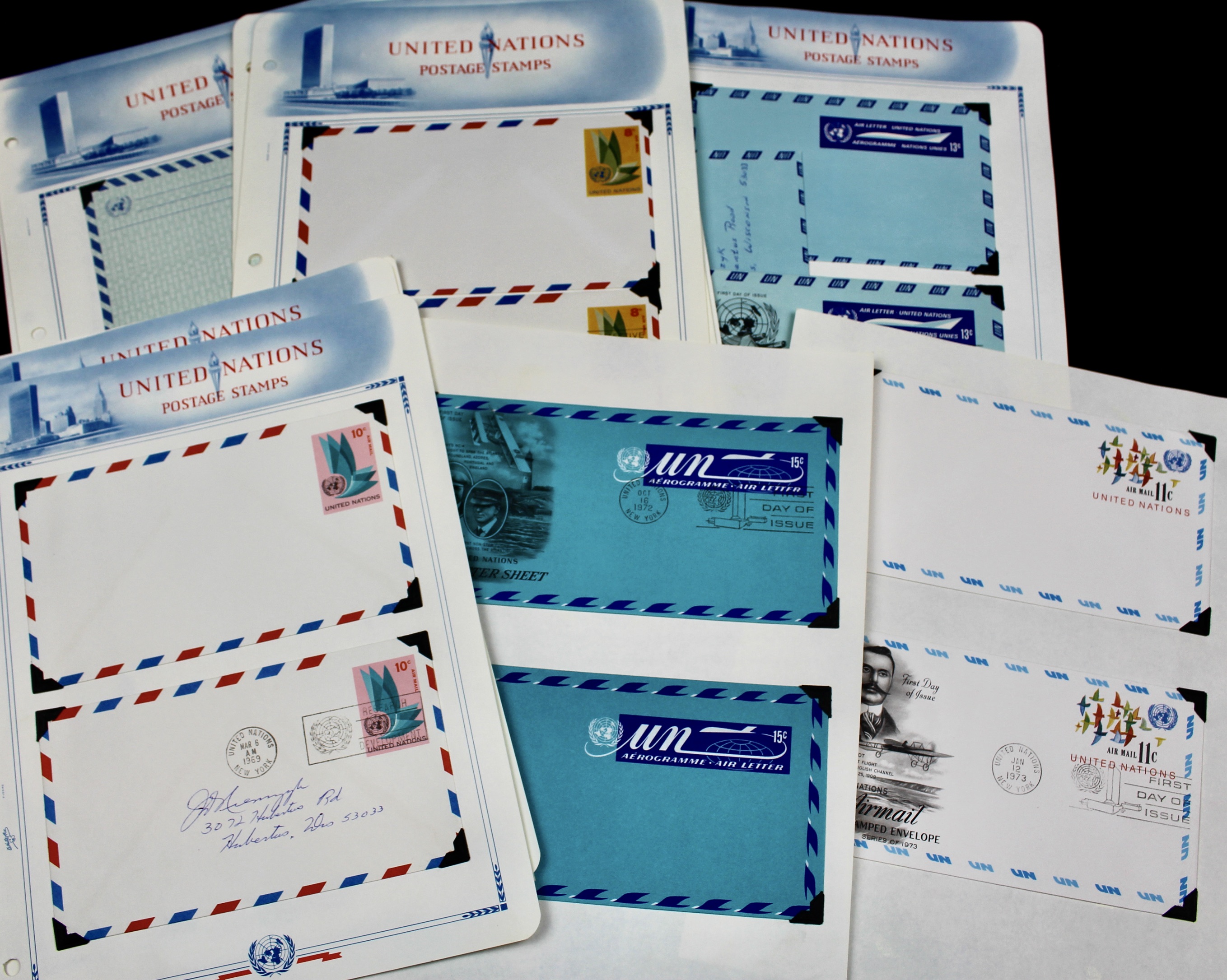 United Nations Postage Stamps, 1950s to 1990s