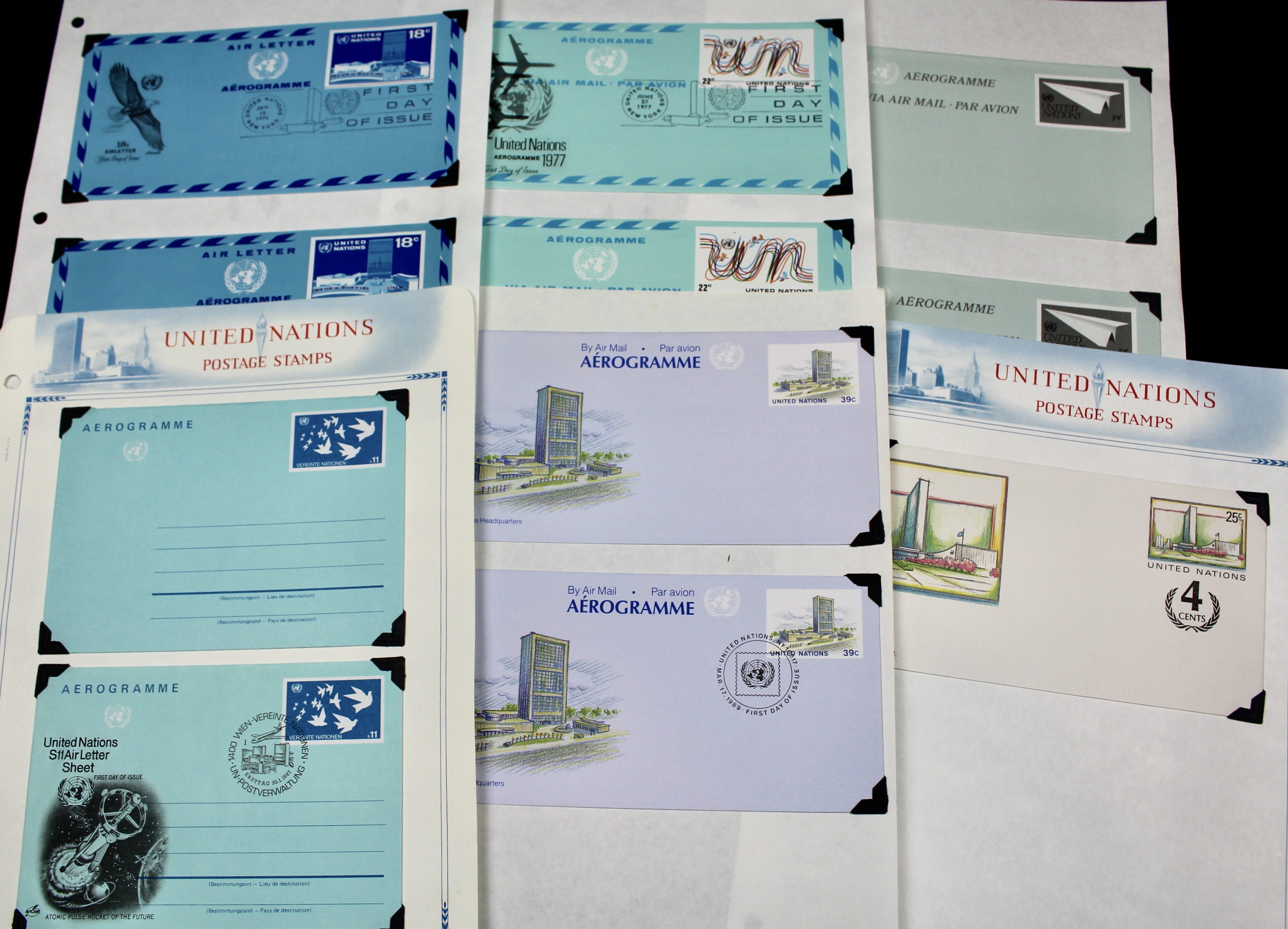 United Nations Postage Stamps, 1950s to 1990s