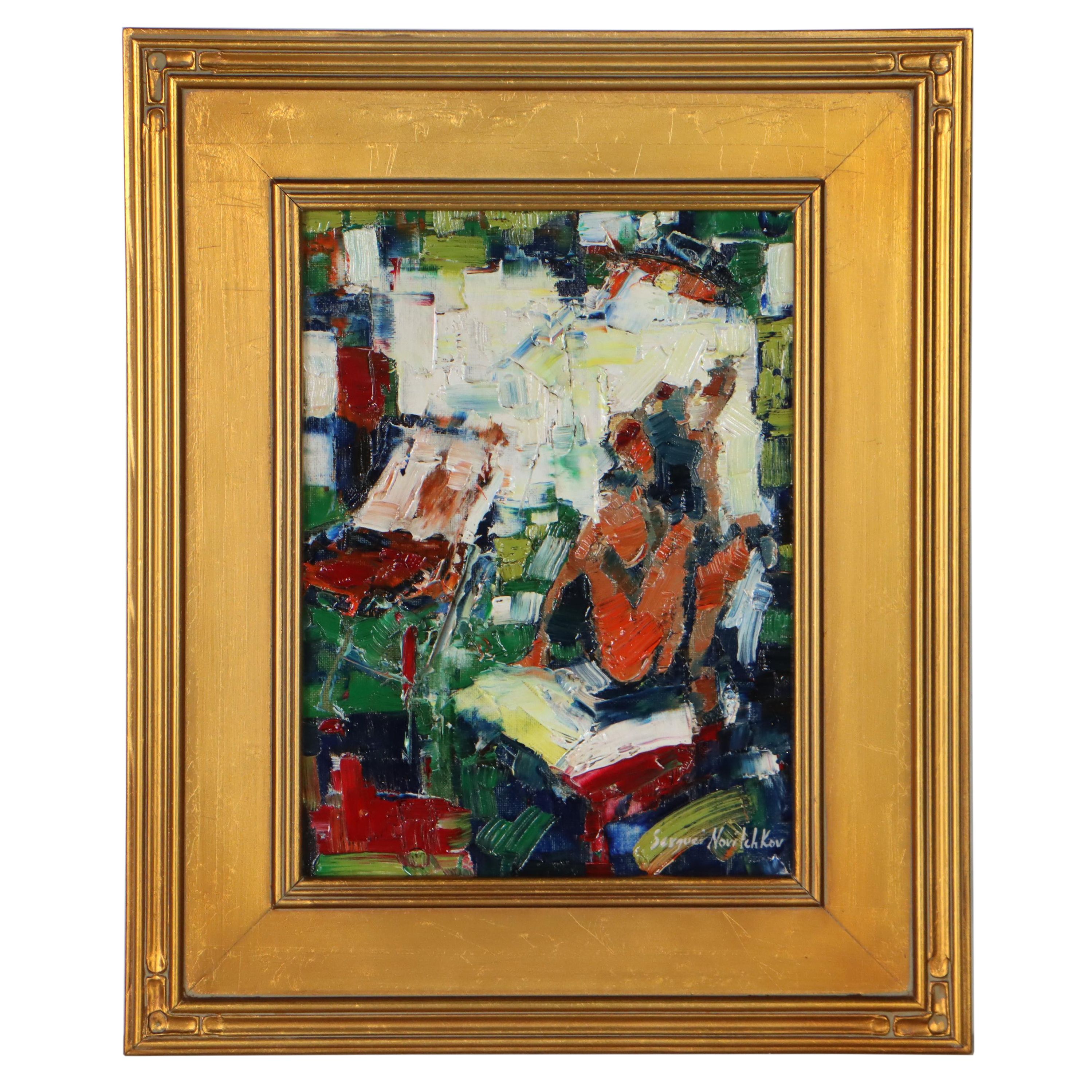 Serguei Novitchkov Oil Painting "Staging a Model," 2022