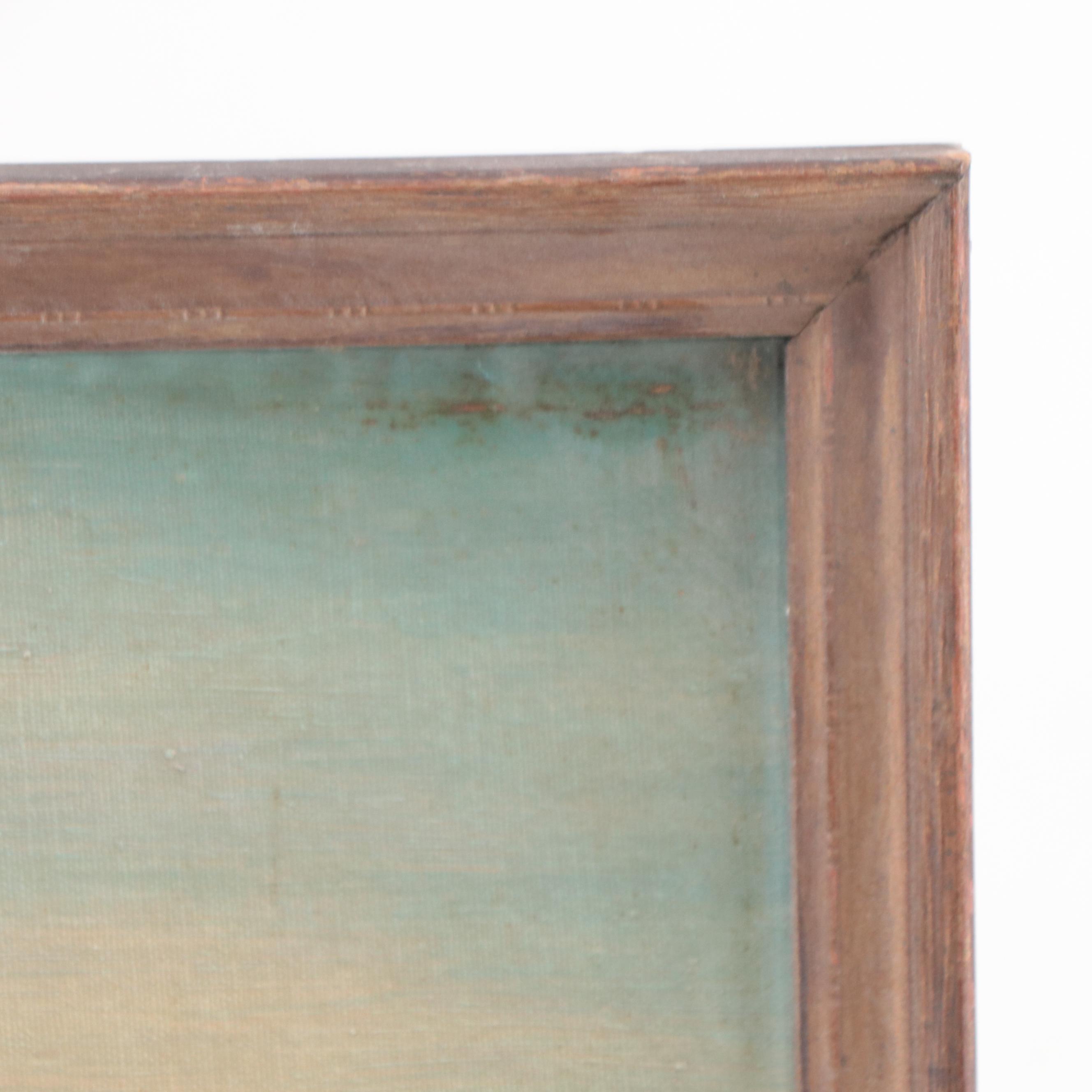 Mountain Lake Landscape Oil Painting