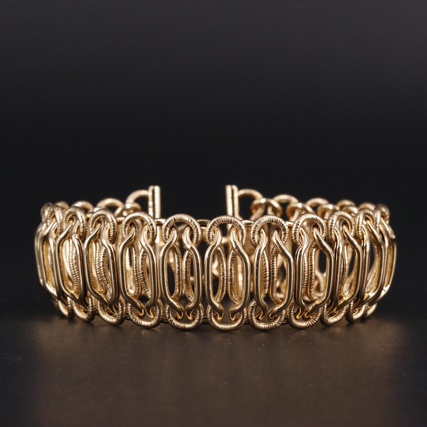 14K Double Link Chain Bracelet