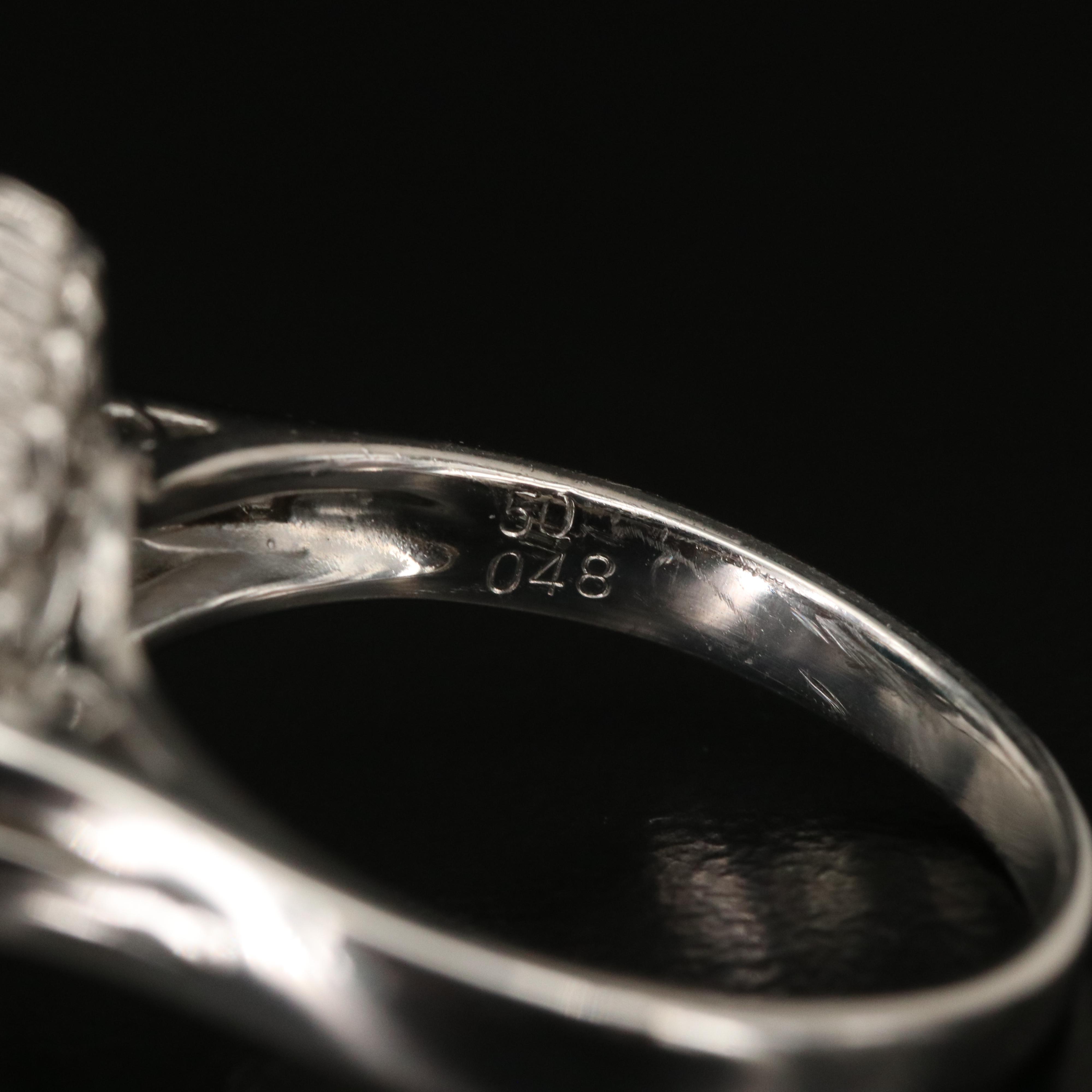 Platinum Sapphire and Diamond Oval Ring