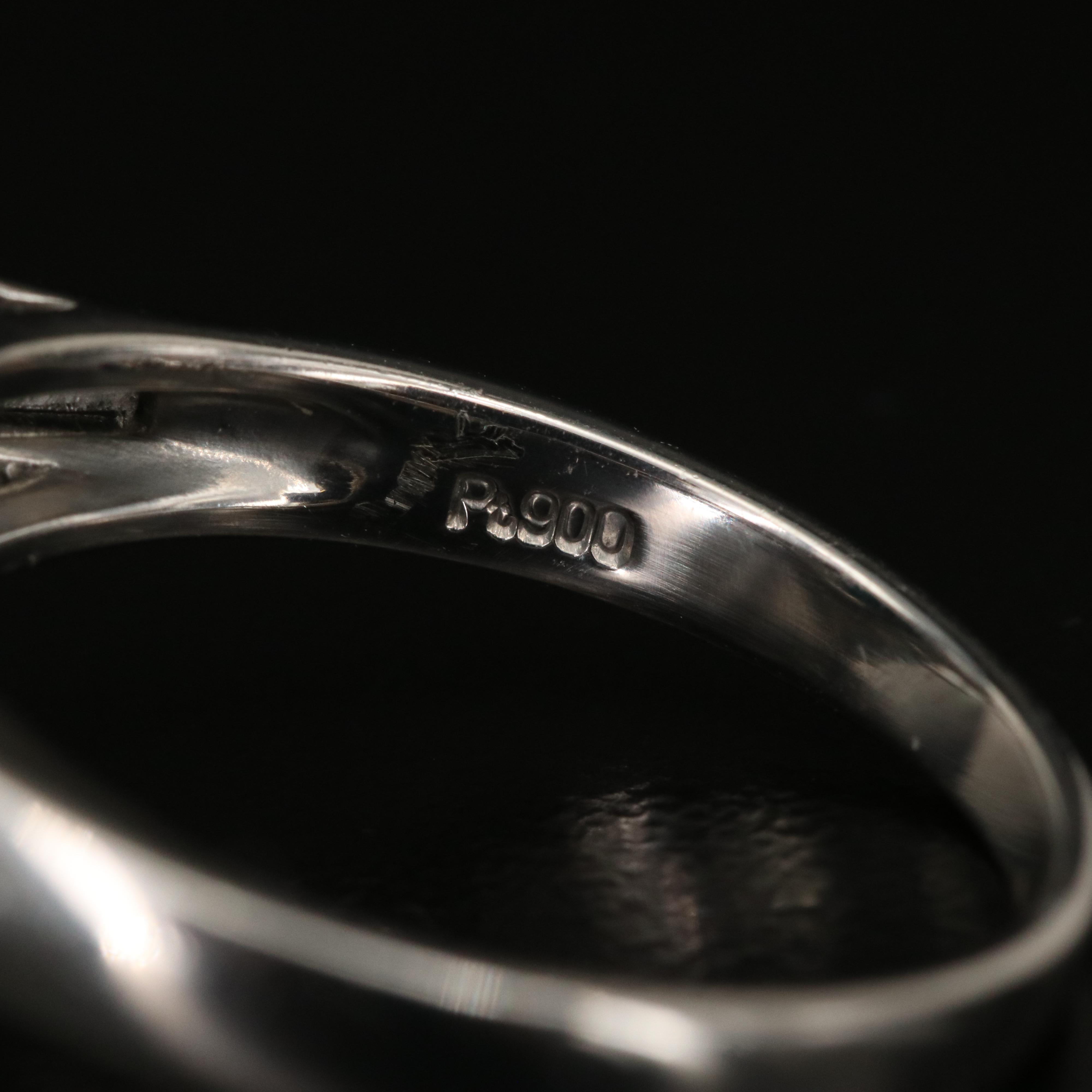 Platinum Sapphire and Diamond Oval Ring