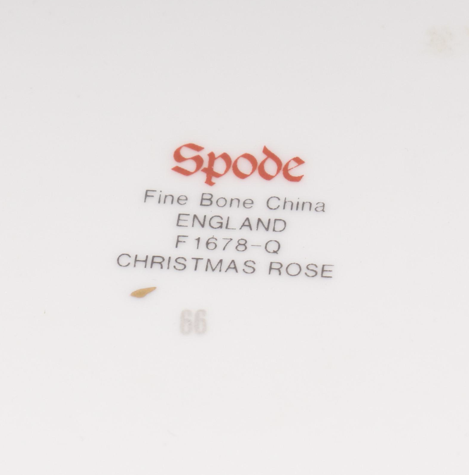 Spode "Christmas Rose" Bone China Planter with Faux Flowers and Santa Figurine