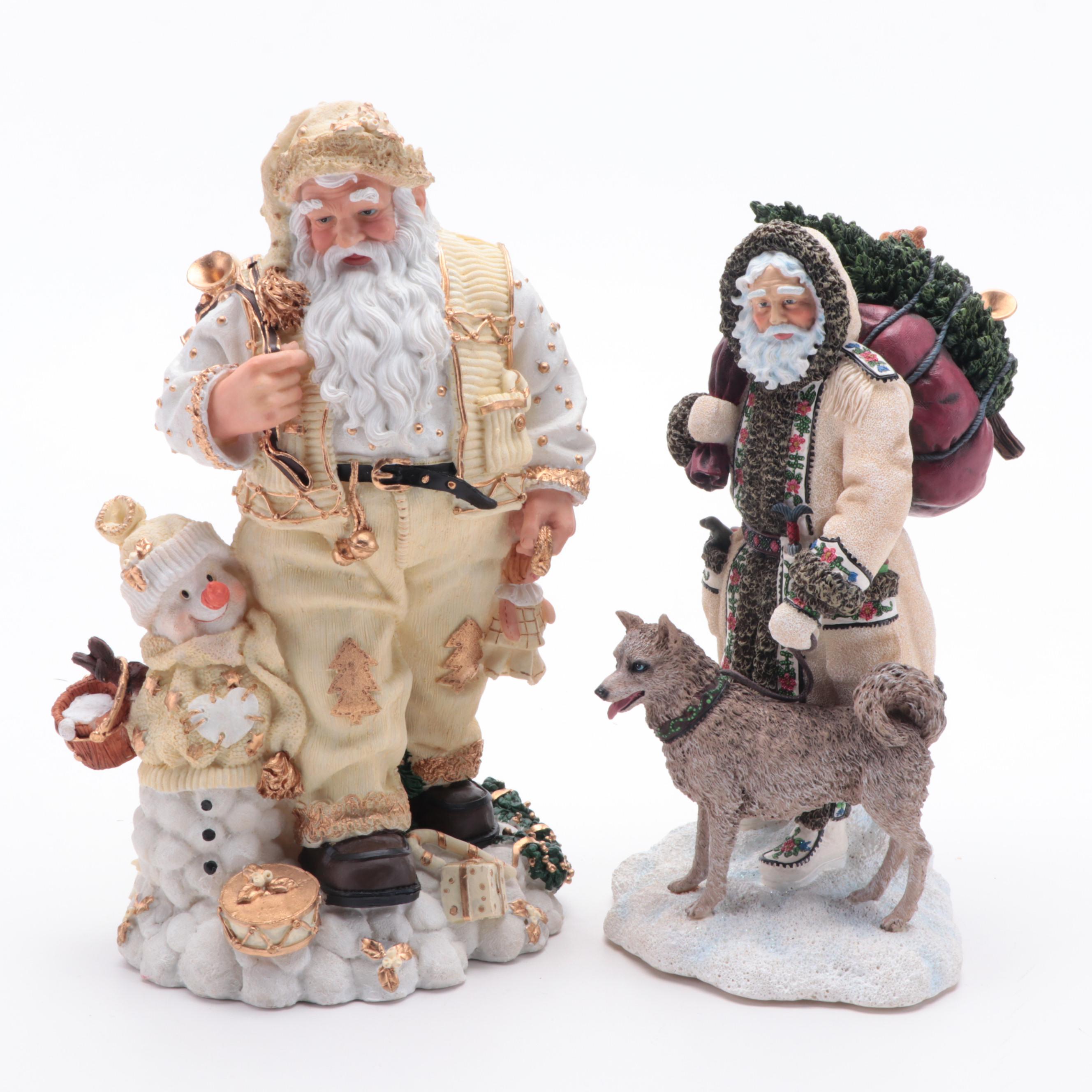 Pipka Memories of Christmas and Other Resin Santa Claus Figurines