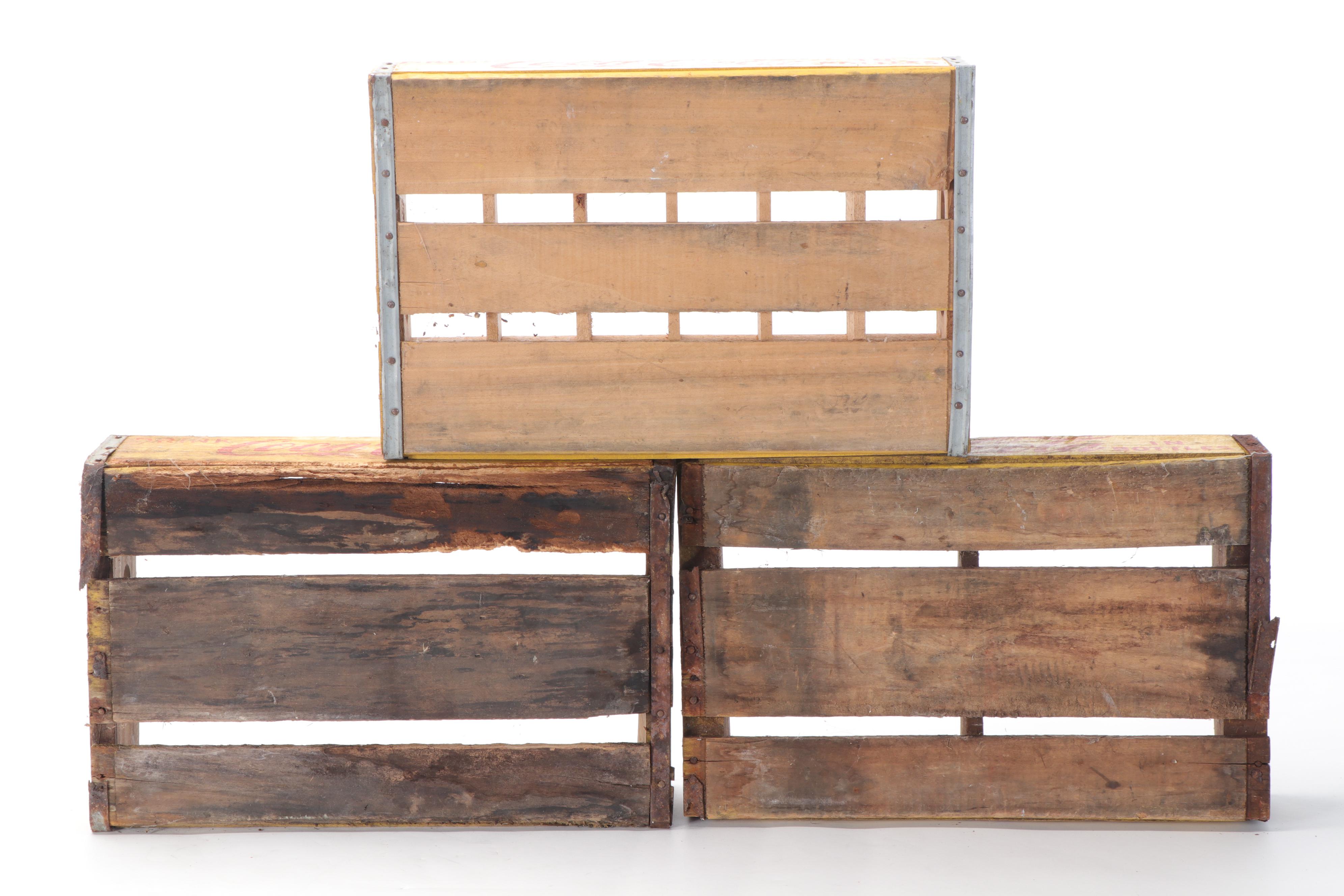 Coca-Cola Bottle Crates with Small Barrel Keg