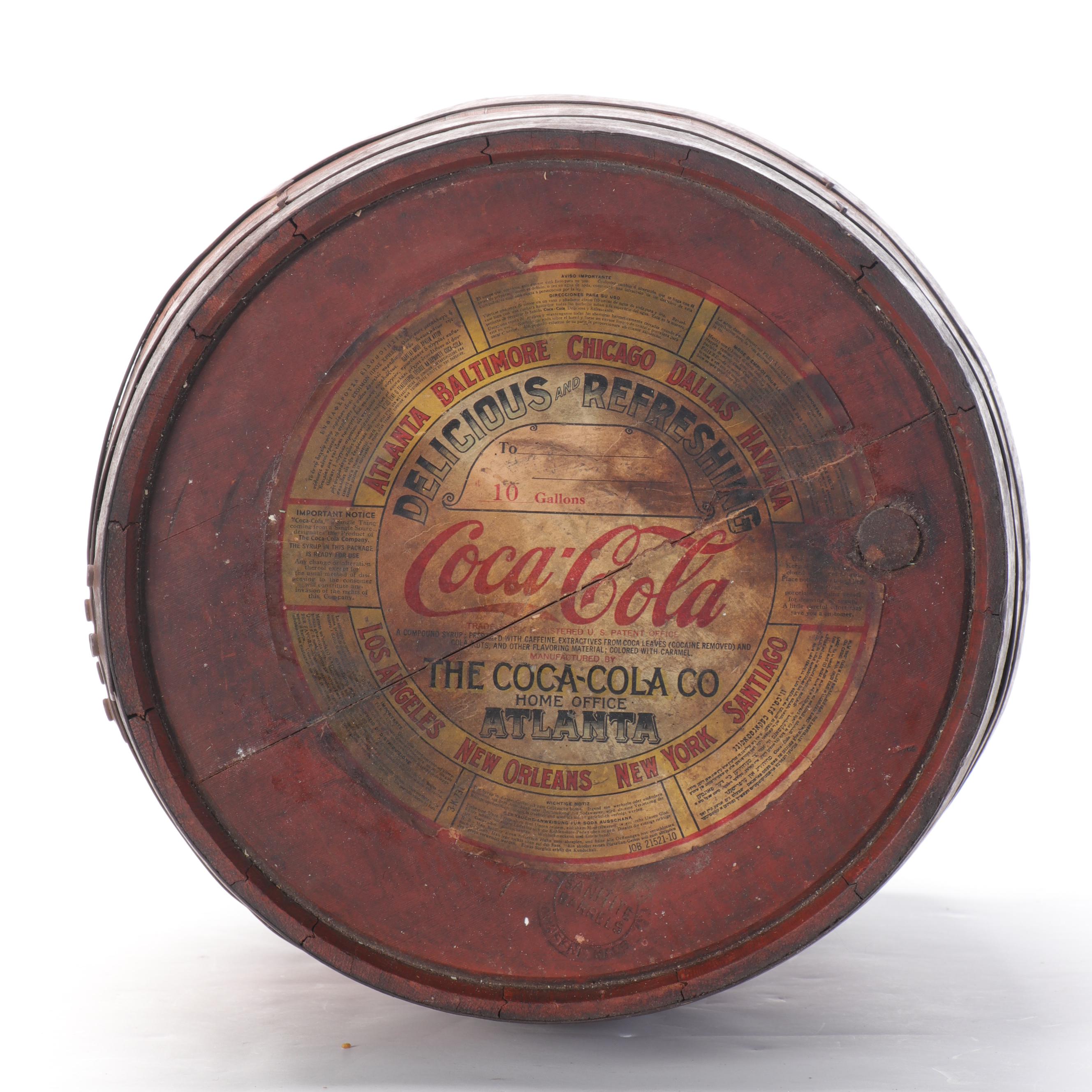 Coca-Cola Bottle Crates with Small Barrel Keg