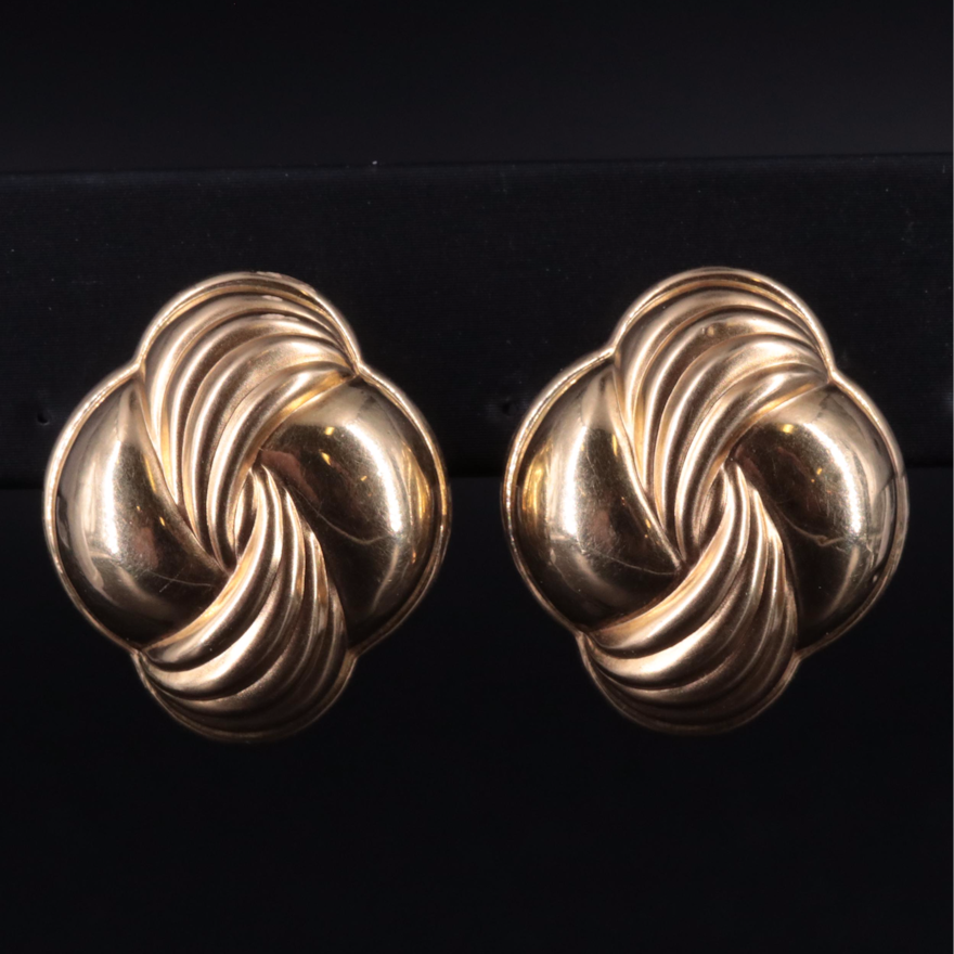 18K Quatrefoil Stud Earrings