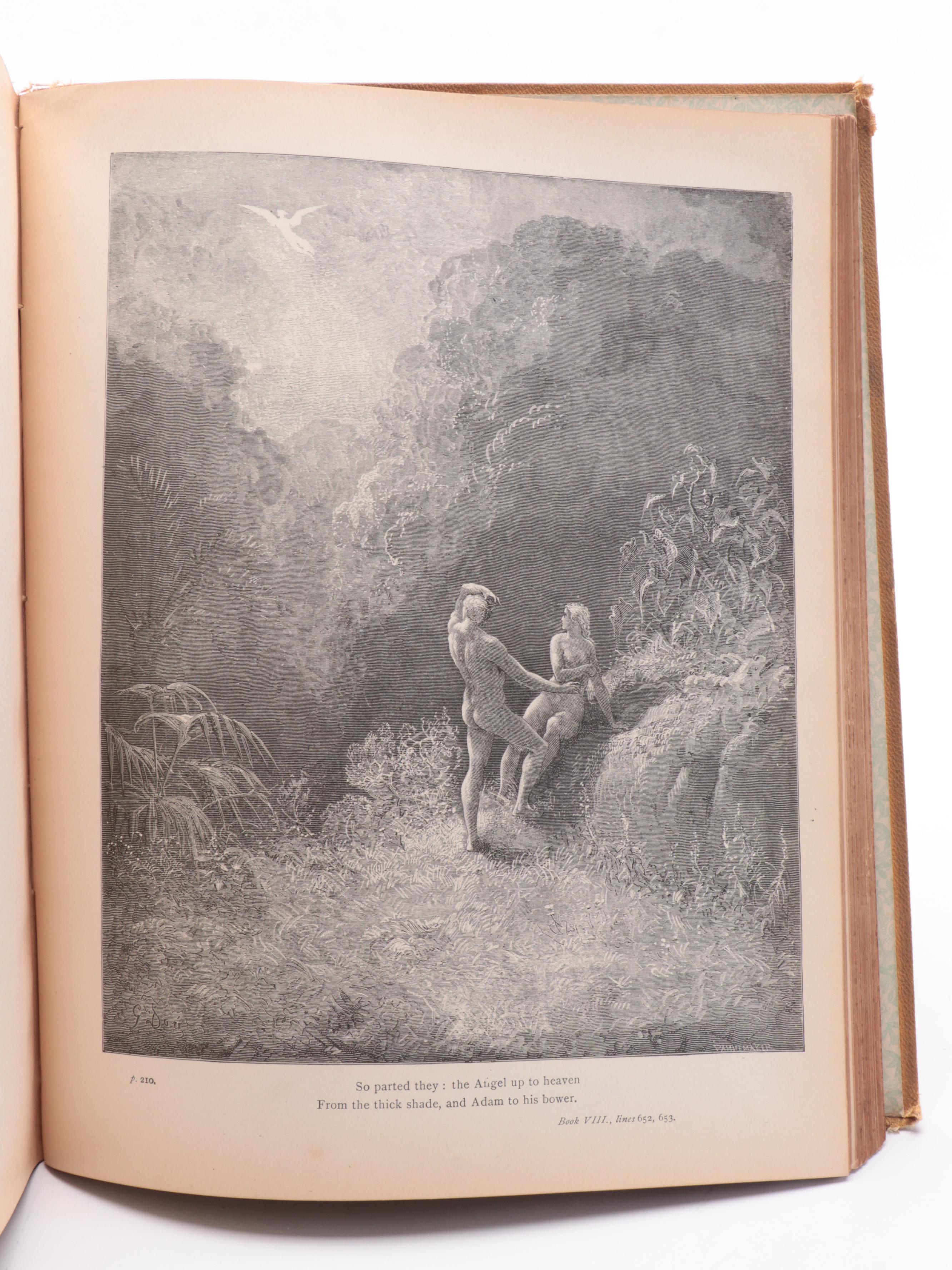 Gustave Doré Illustrated "Paradise Lost" by John Milton, Late 19th Century