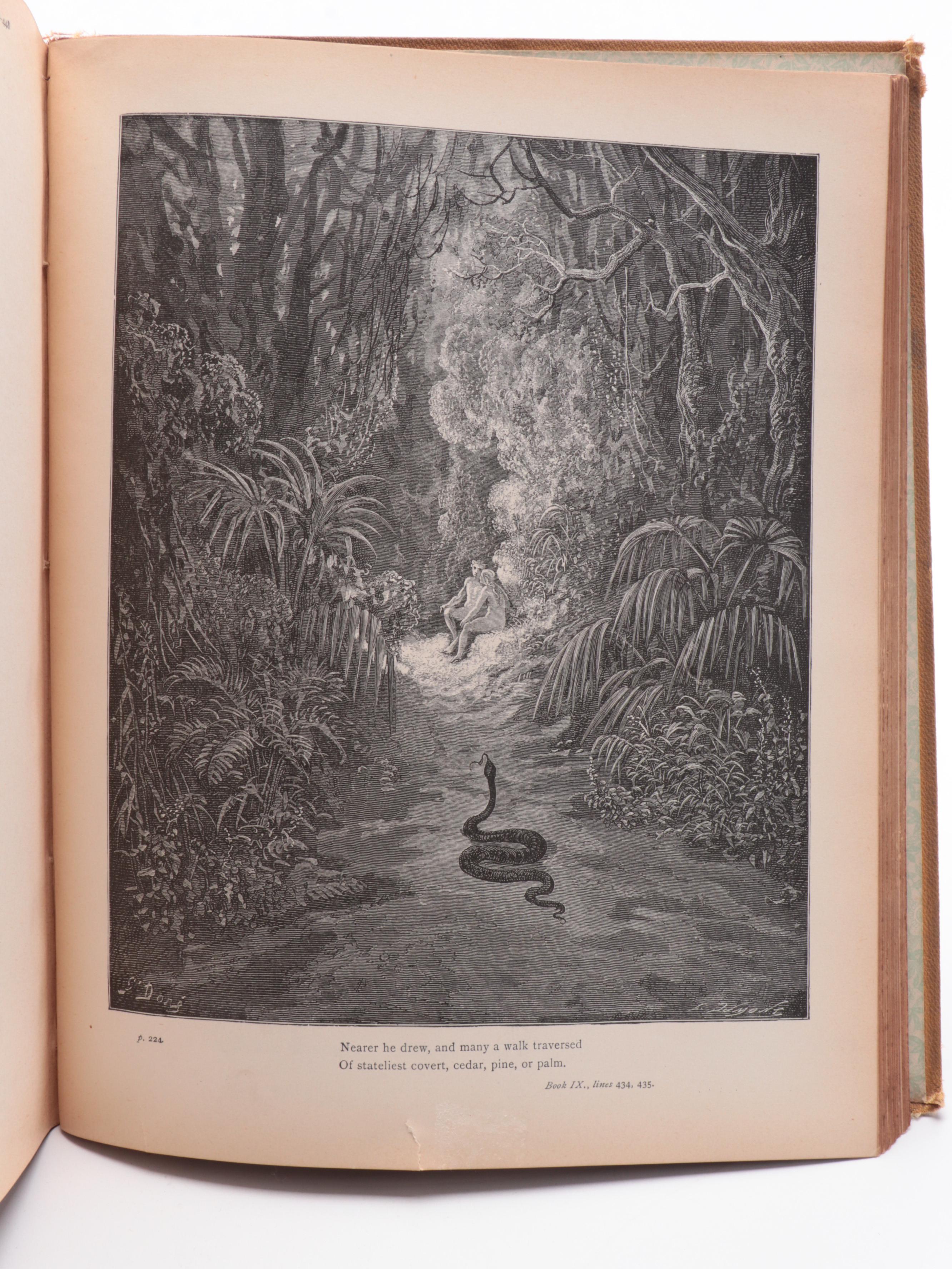 Gustave Doré Illustrated "Paradise Lost" by John Milton, Late 19th Century