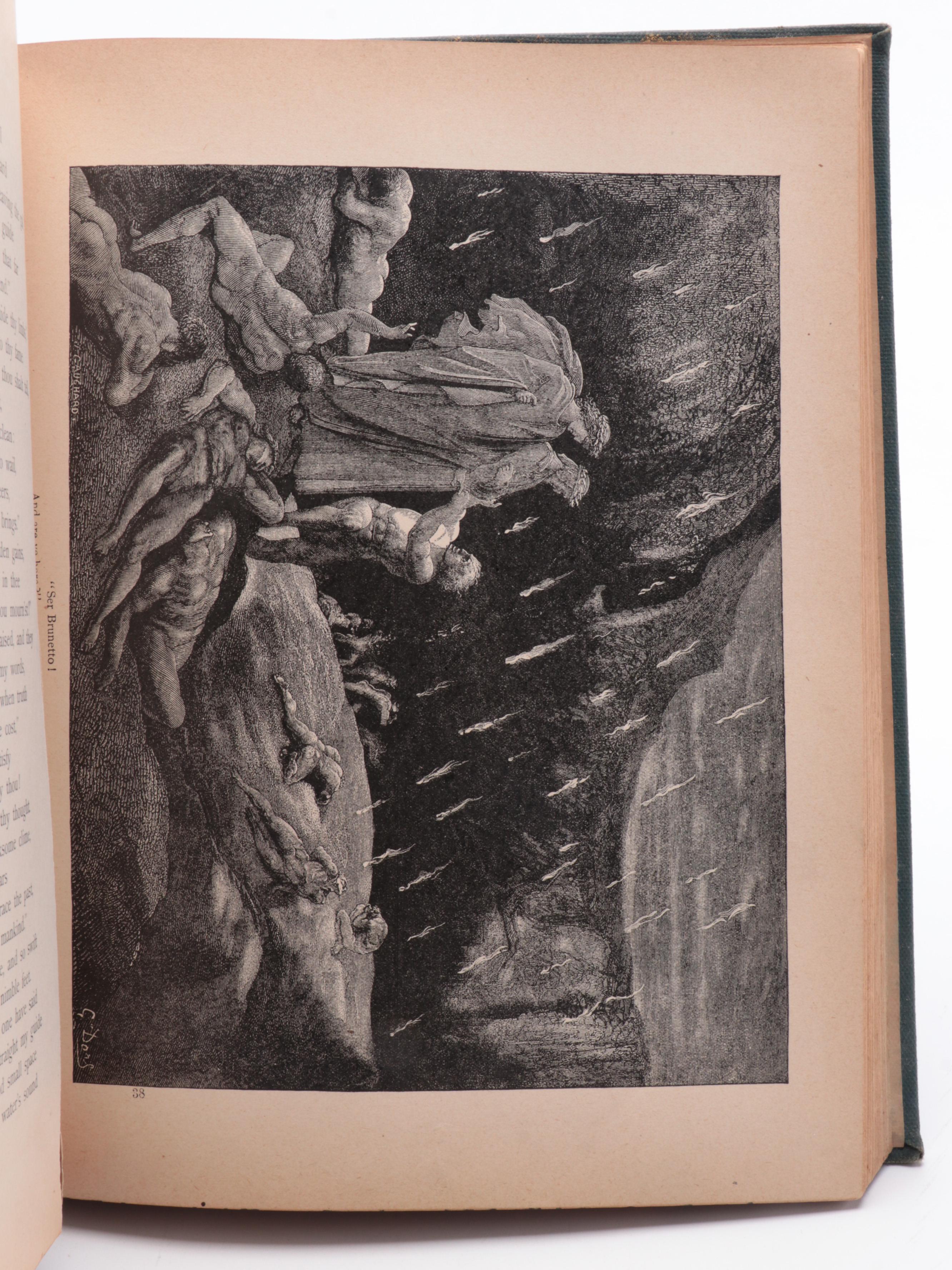 Gustave Doré Illustrated "Dante's Inferno" by Dante Alighieri, Late 19th C.