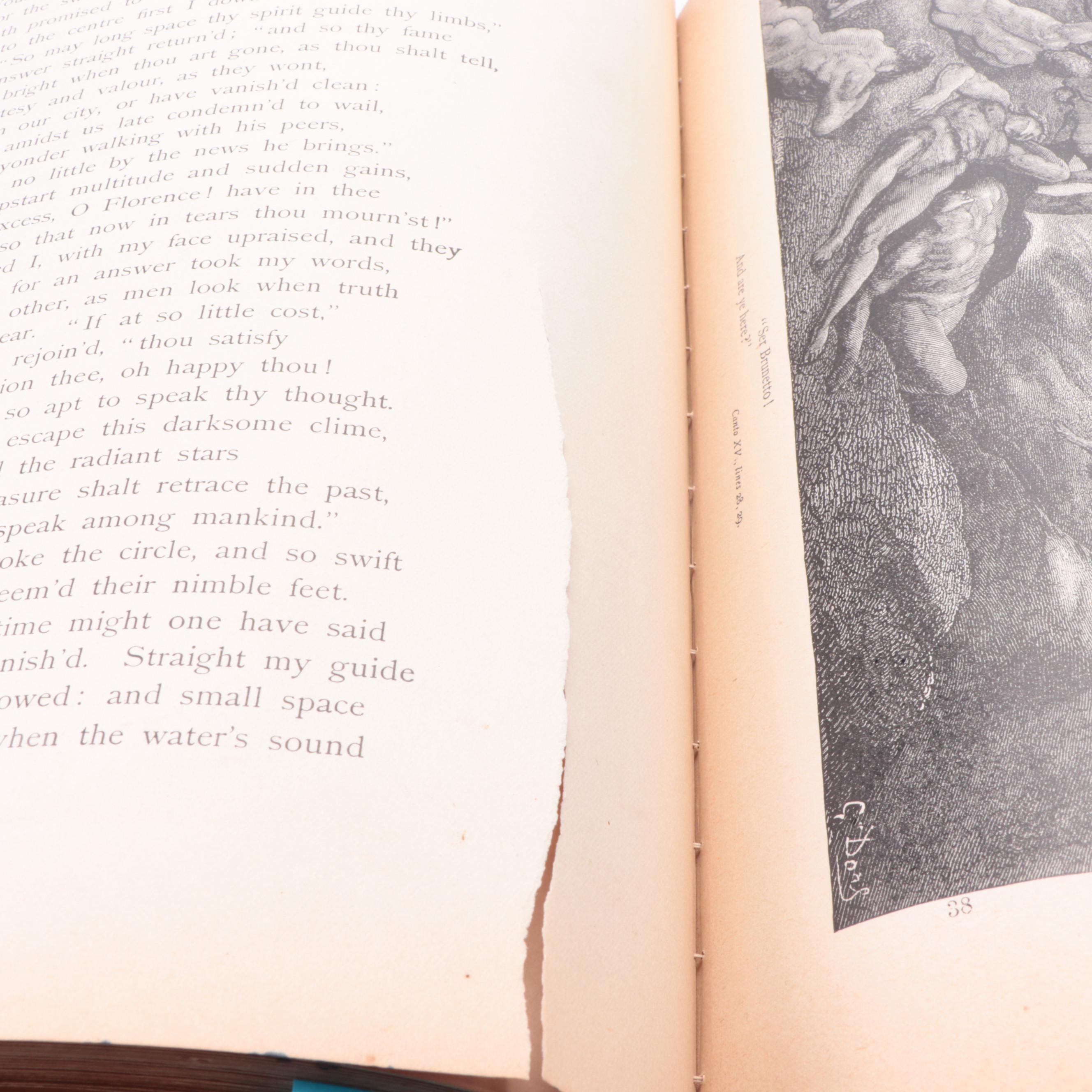 Gustave Doré Illustrated "Dante's Inferno" by Dante Alighieri, Late 19th C.