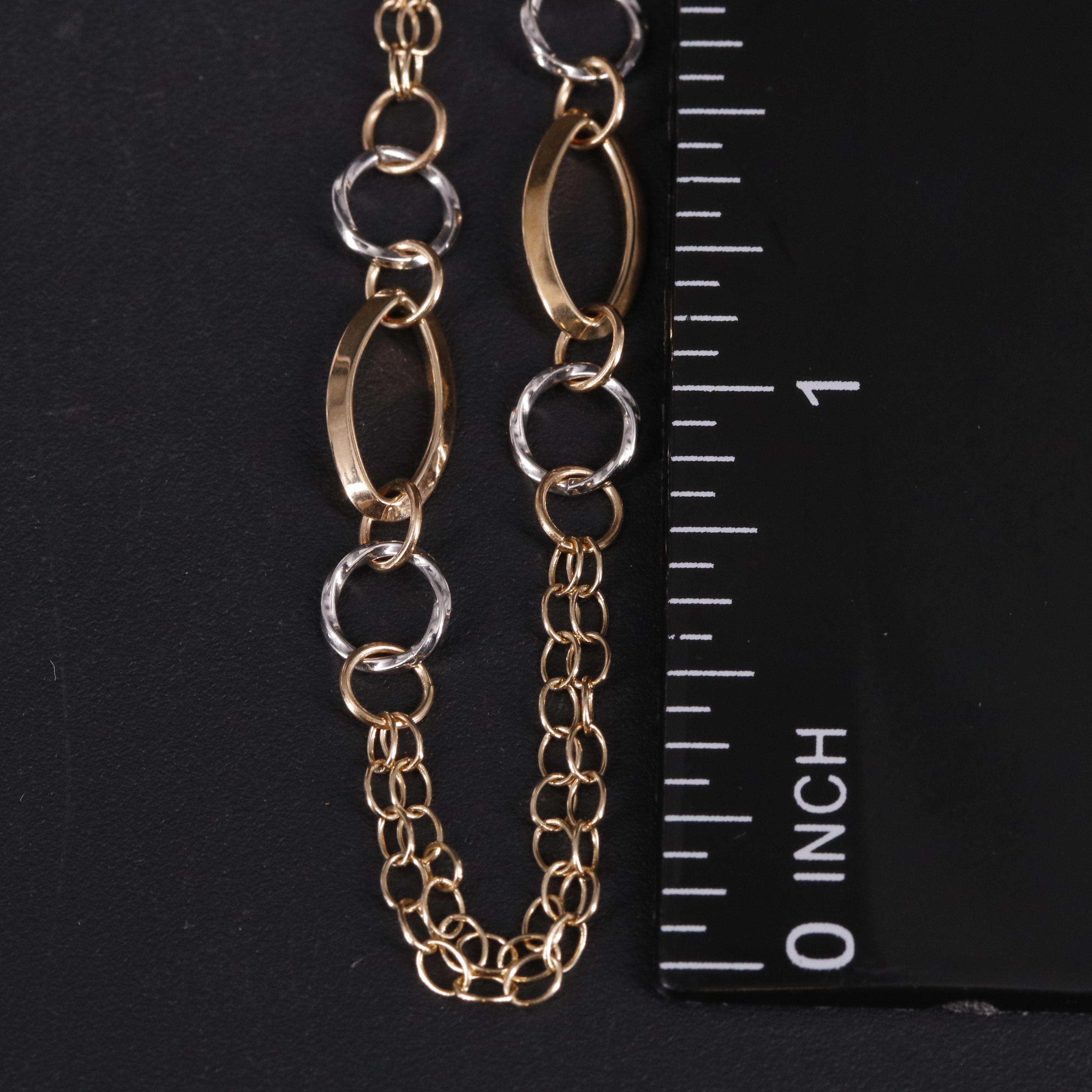 14K Multicolor Cable Chain Bracelet