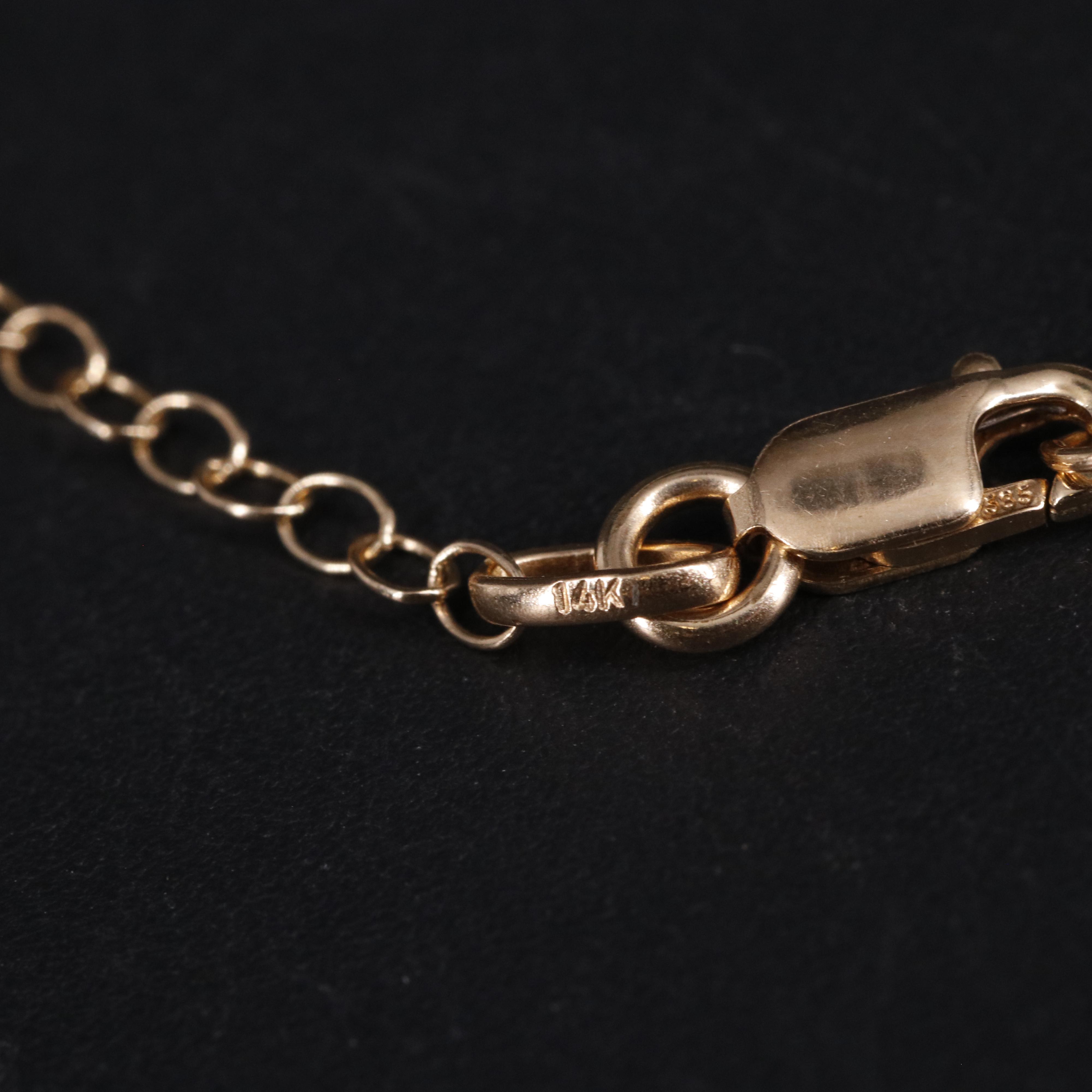 14K Multicolor Cable Chain Bracelet